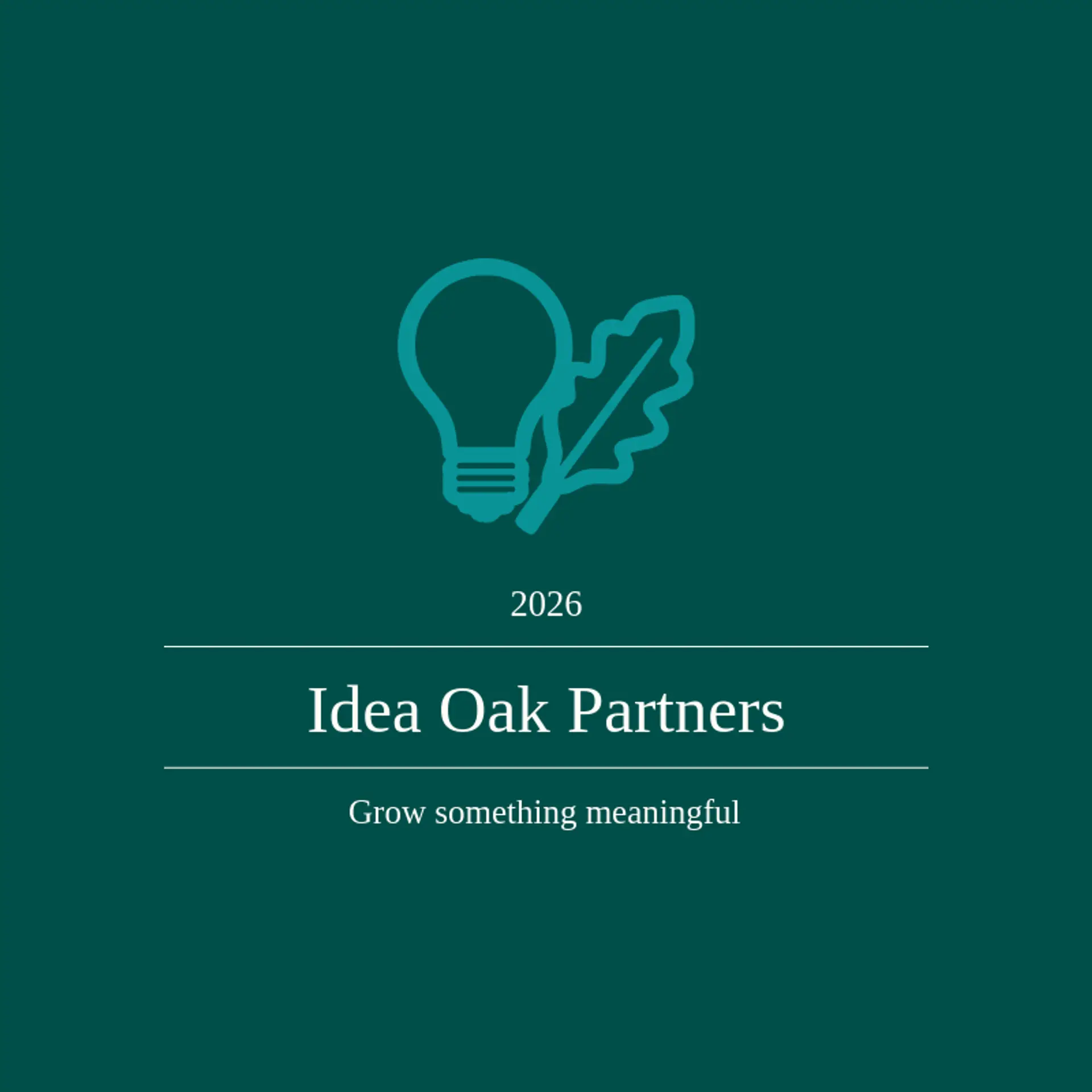 Idea Oak Partners logo for light bulb