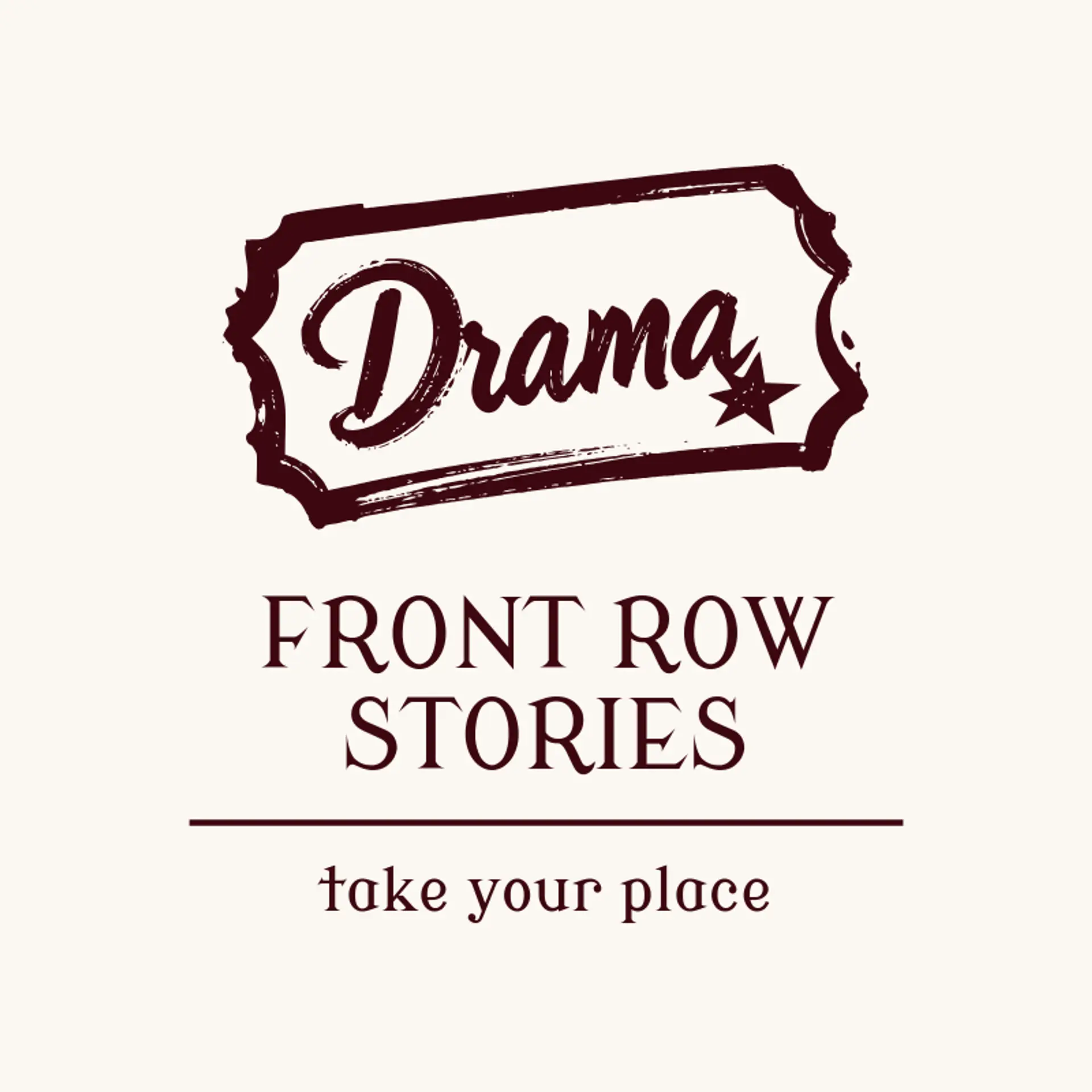 Front Row Stories logo for drama