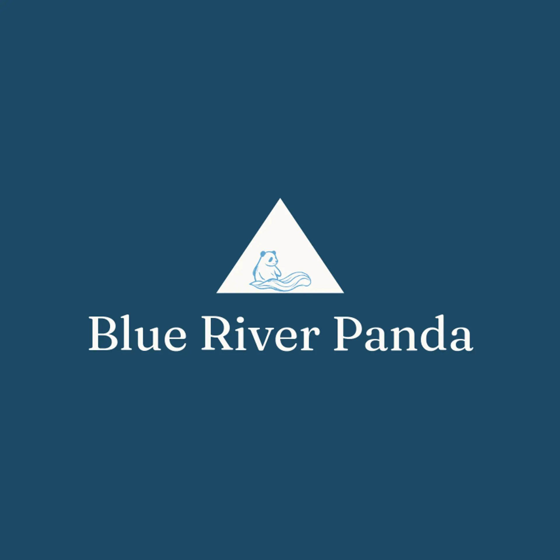 Blue River Panda logo for panda