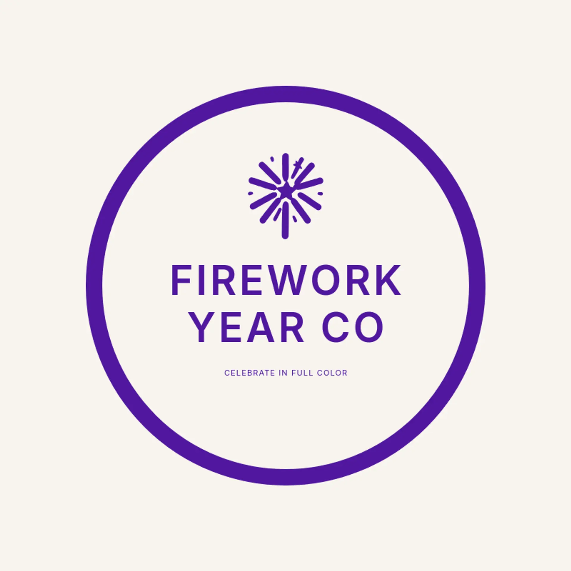 Firework Year Co logo for birthday