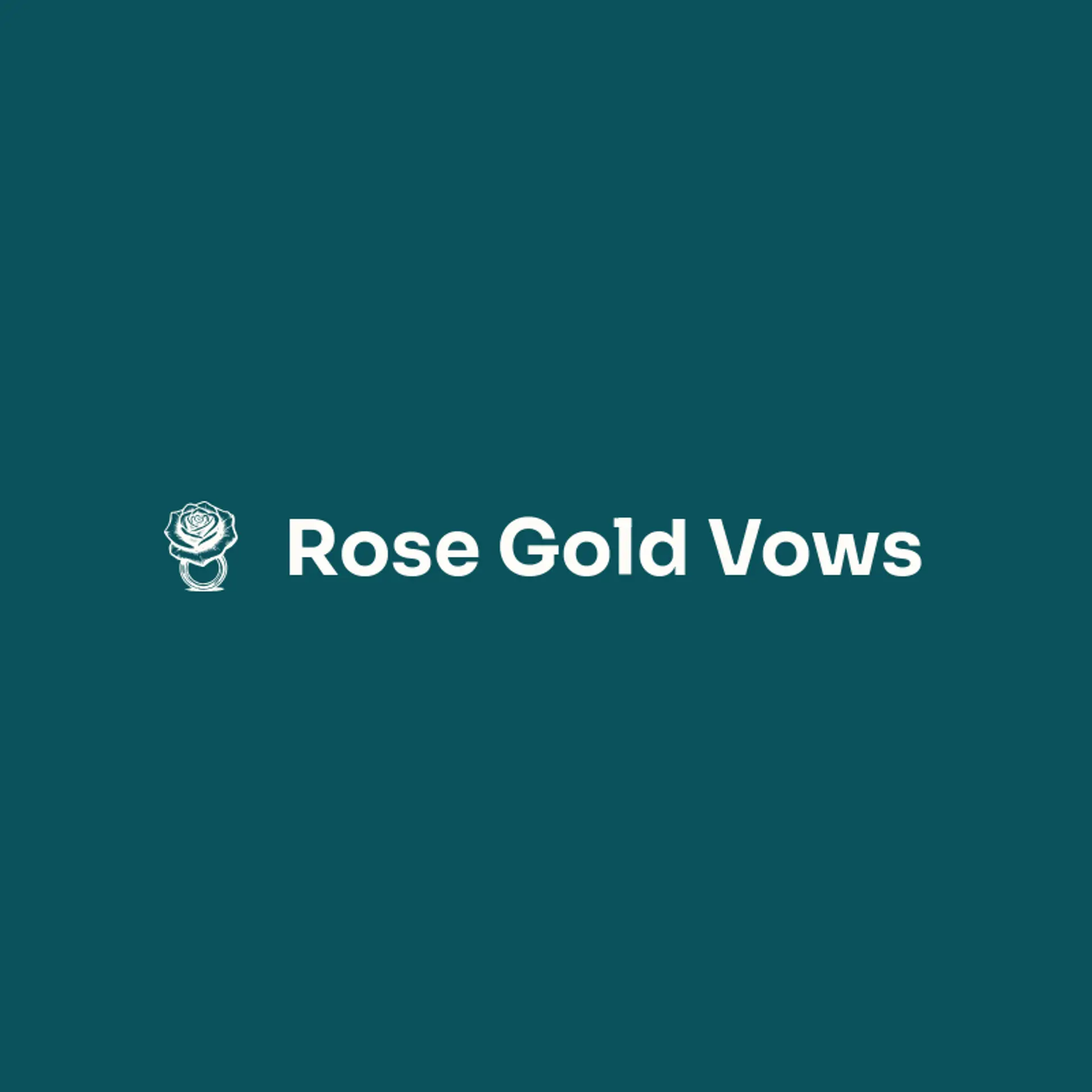 Rose Gold Vows logo for engagement