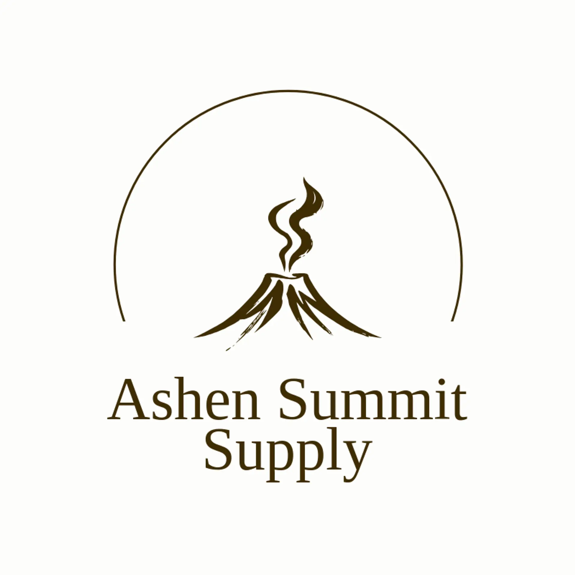 Ashen Summit Supply logo for volcano