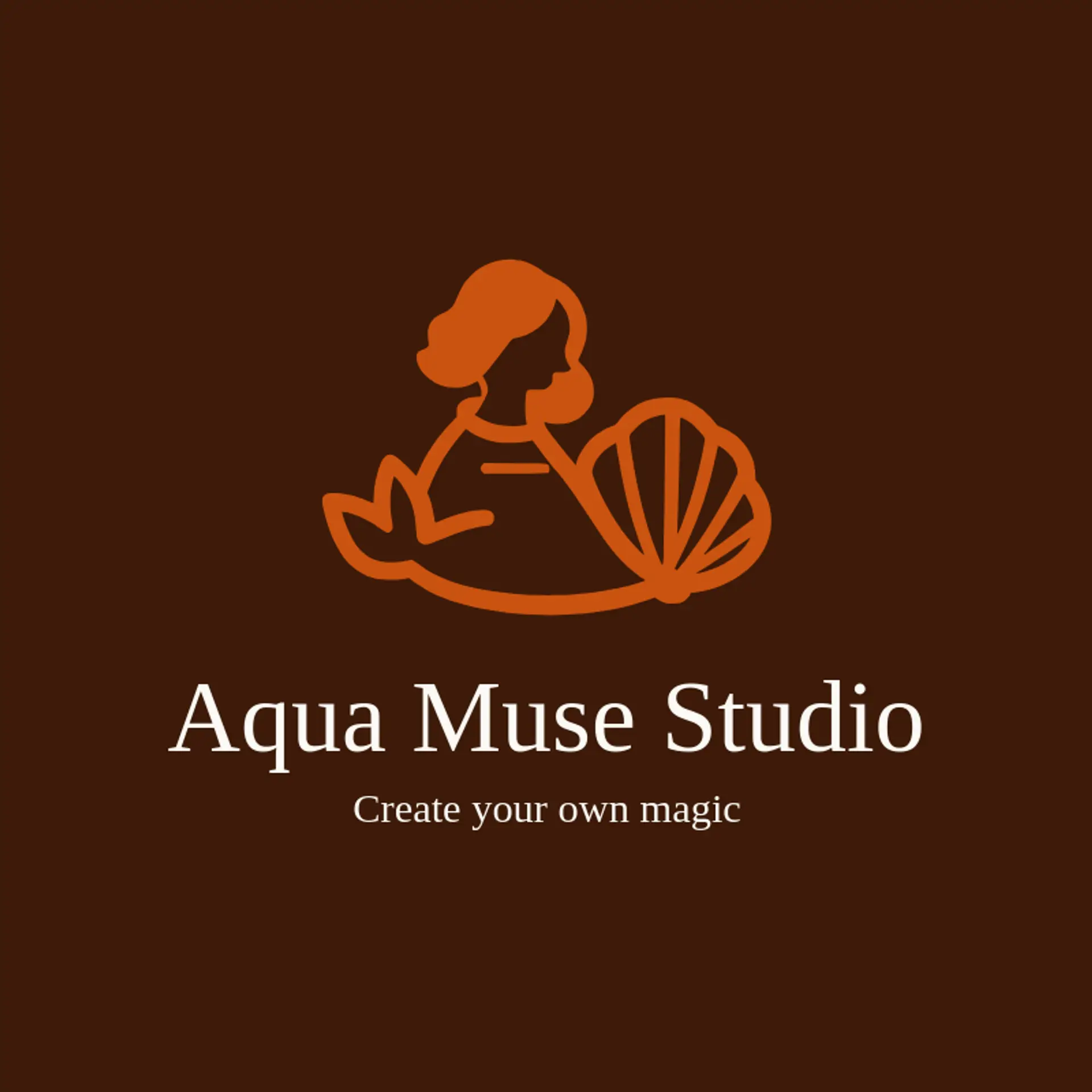 Aqua Muse Studio logo for mermaid