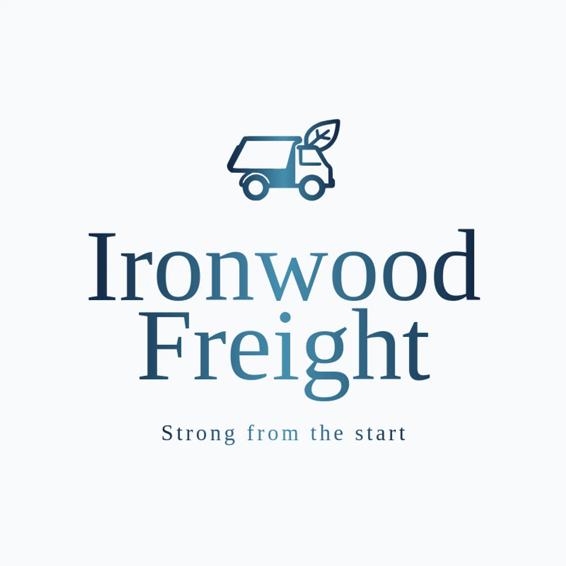 Ironwood Freight logo for dump truck