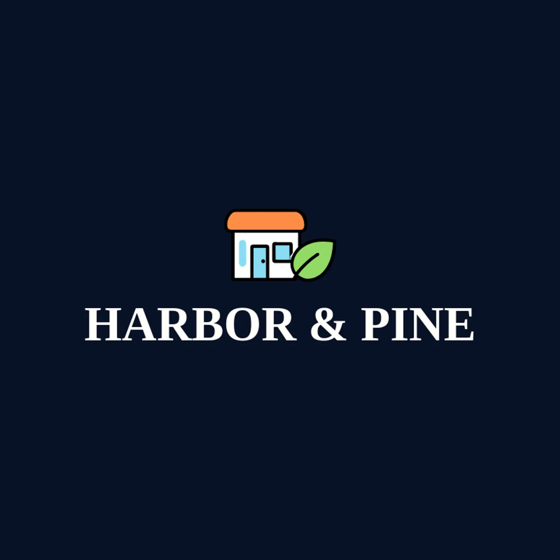 Harbor & Pine logo for small business