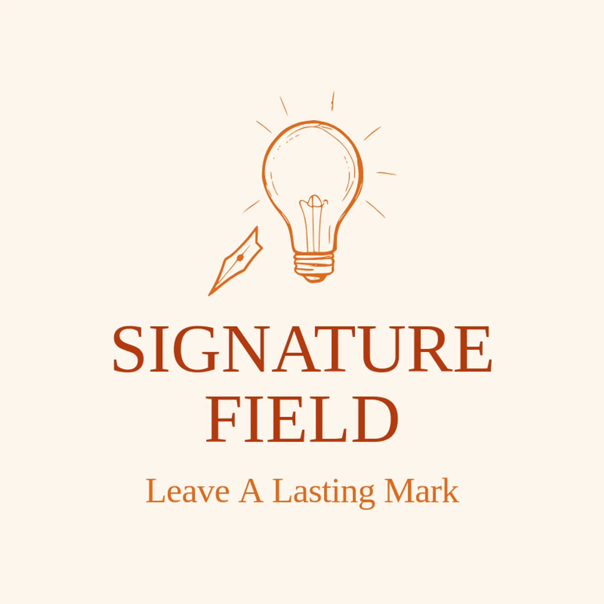 Signature Field logo for graphic designer