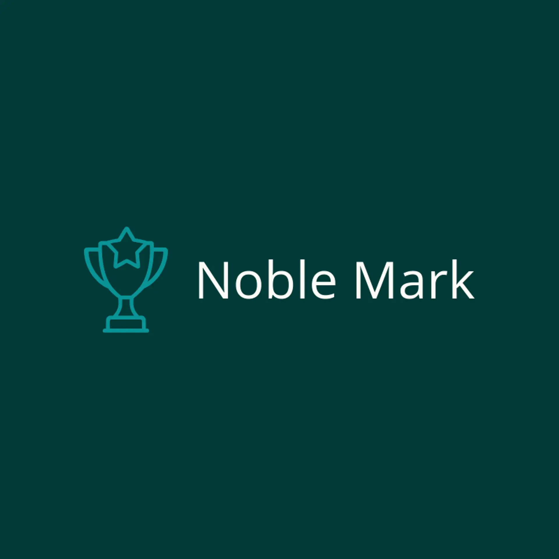 Noble Mark logo for trophy