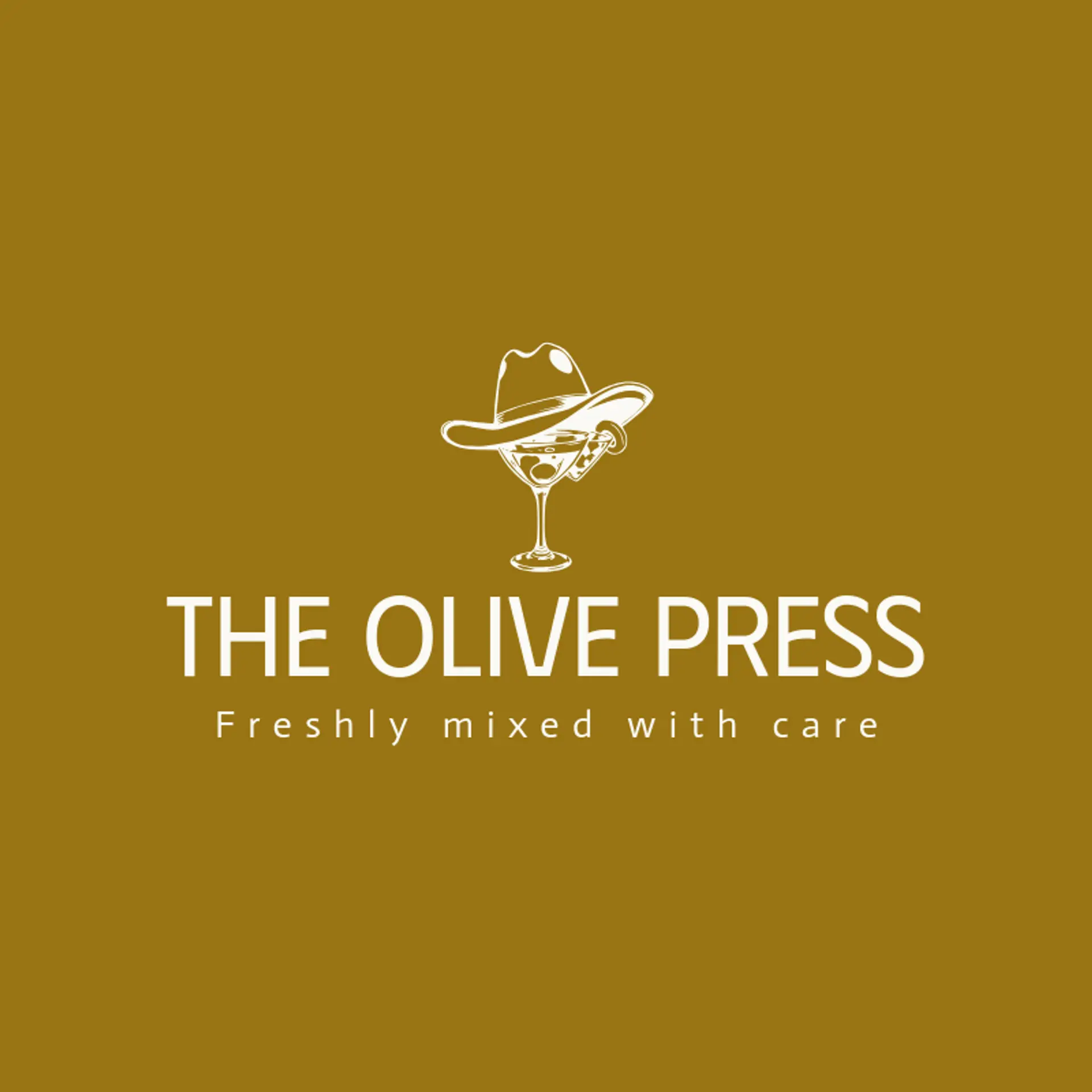 The Olive Press logo for martini