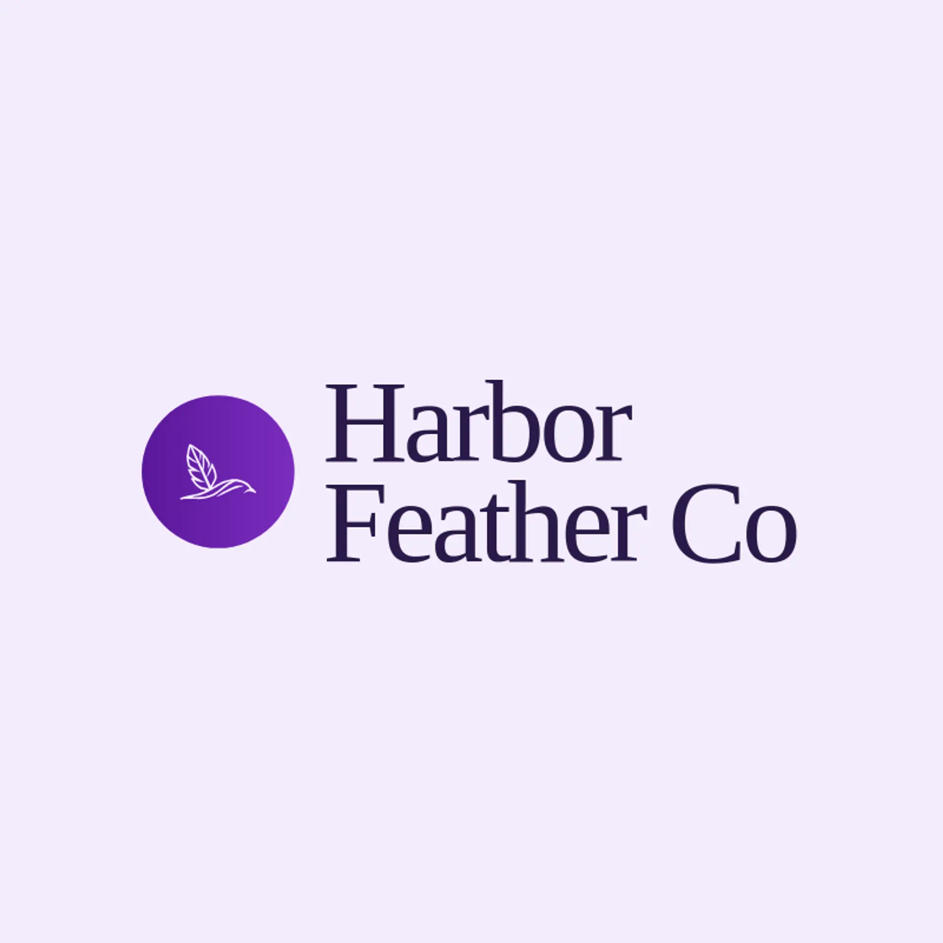 Harbor Feather Co logo for hawk