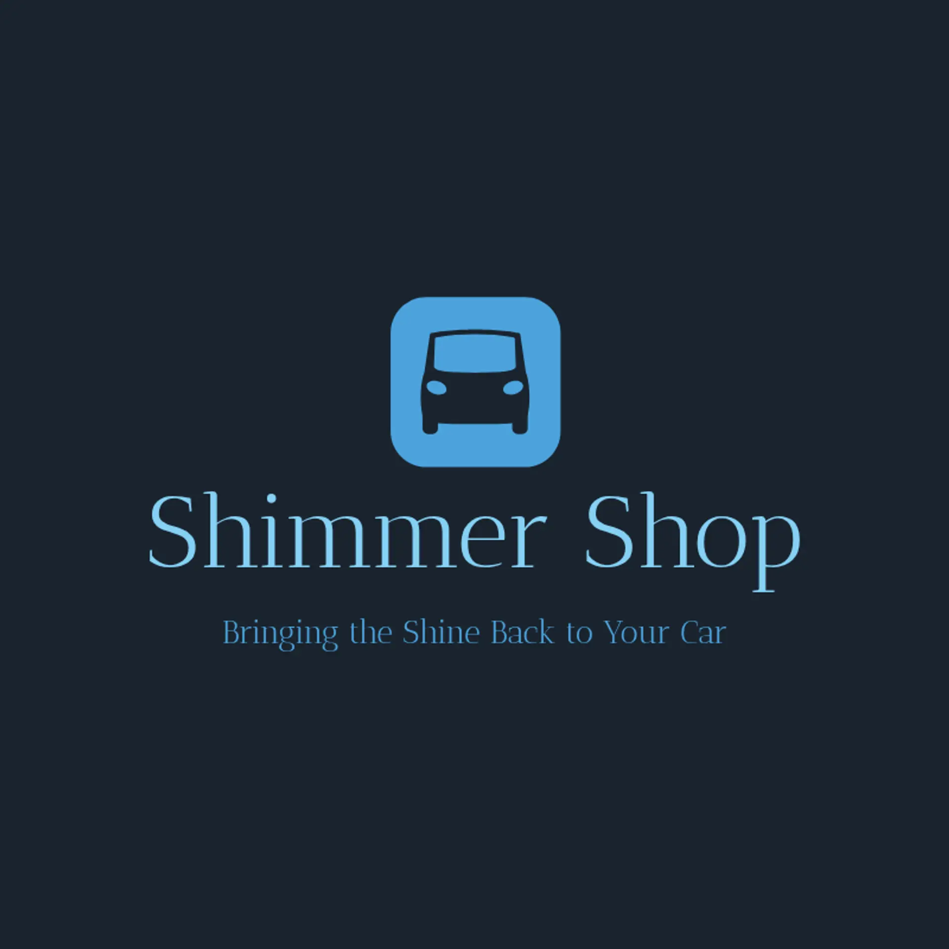 Shimmer Shop logo for car cleaning