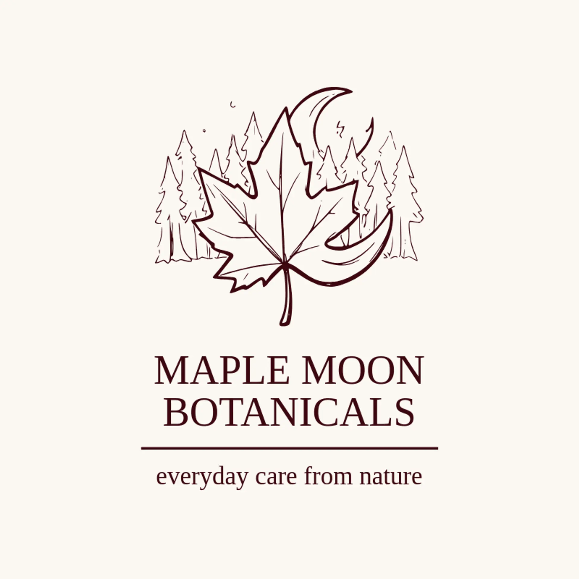 Maple Moon Botanicals logo for forest