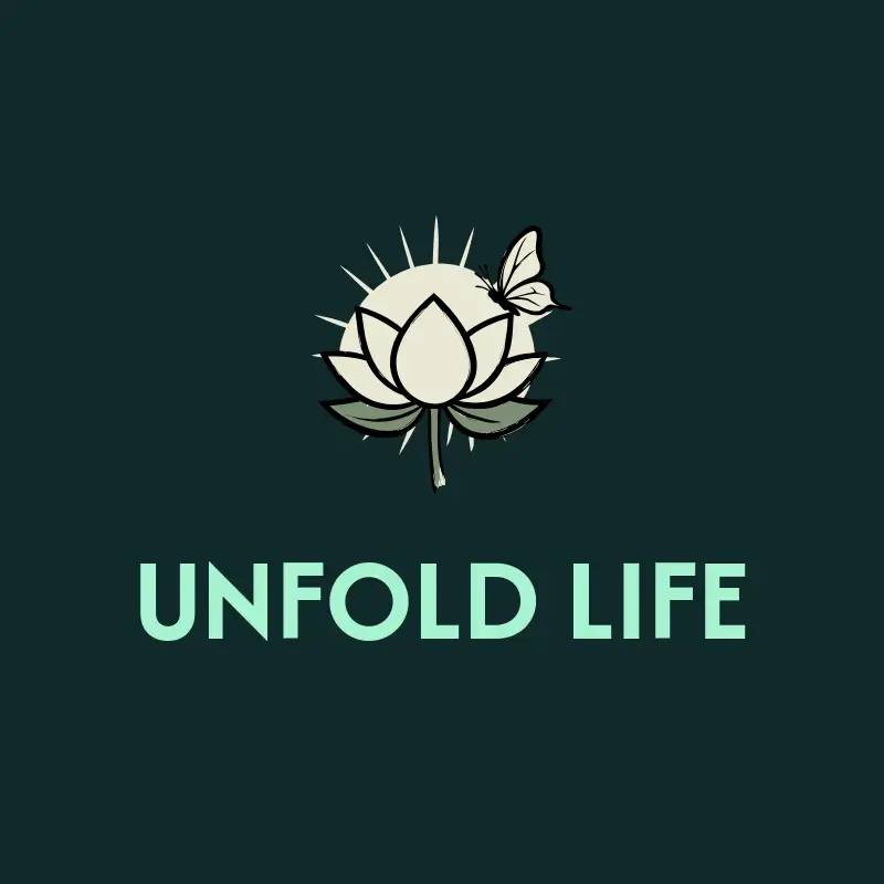 The Instagram name Unfold Life as a branded logo with a color icon