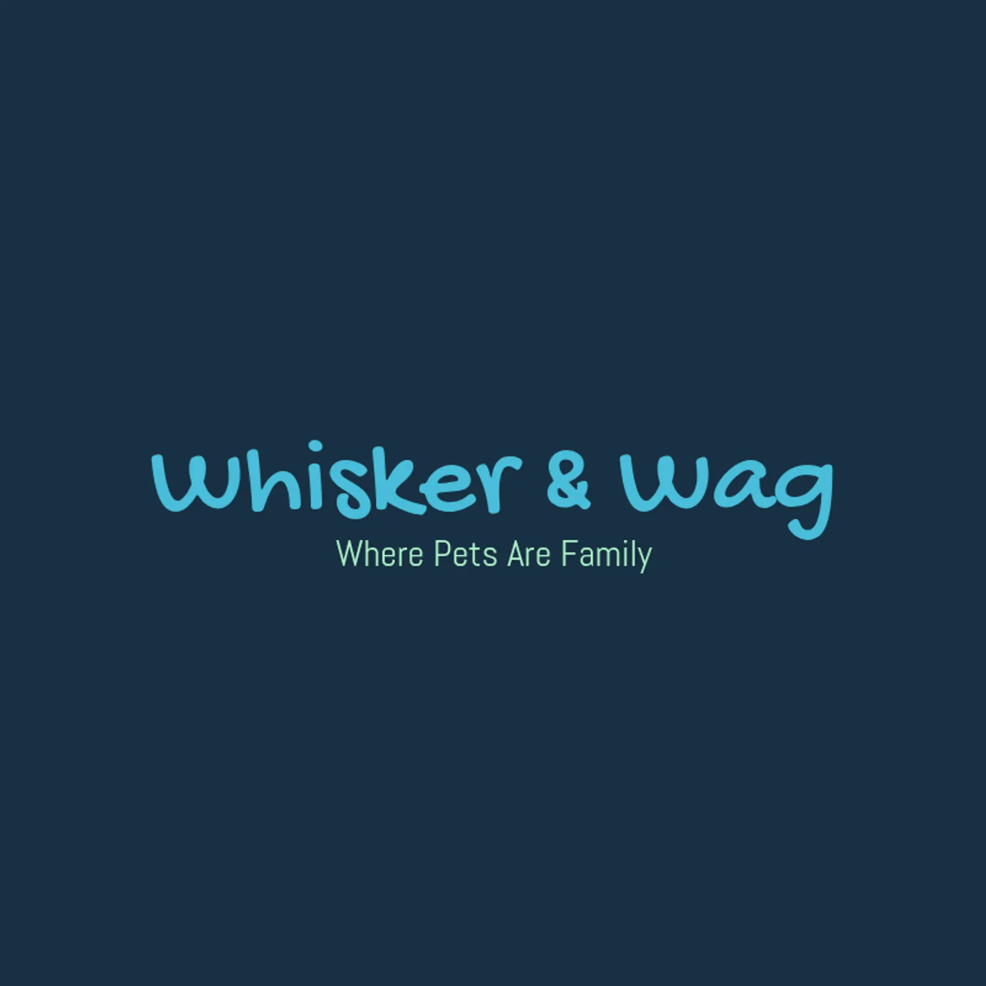Whisker & Wag logo for pet care