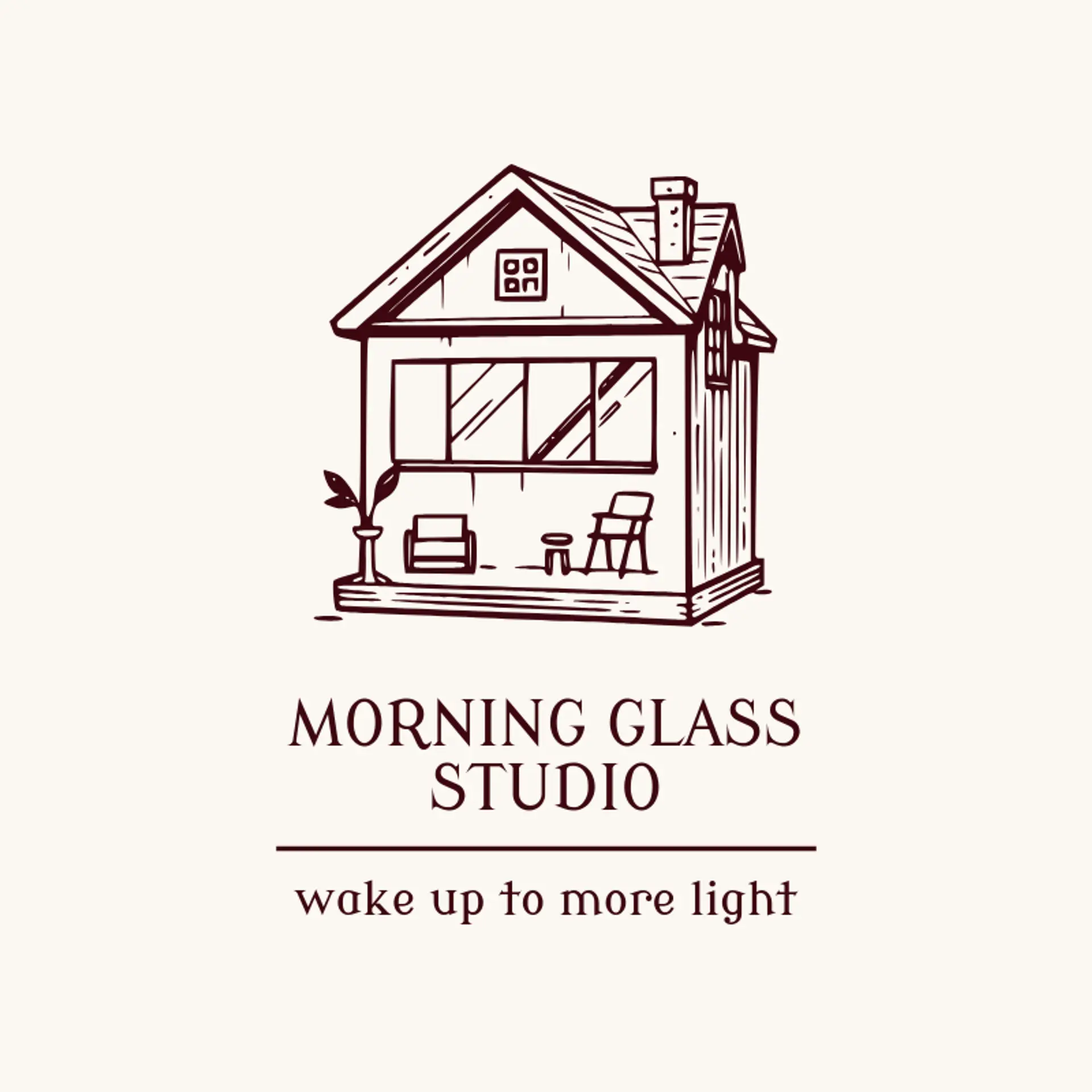 Morning Glass Studio logo for window
