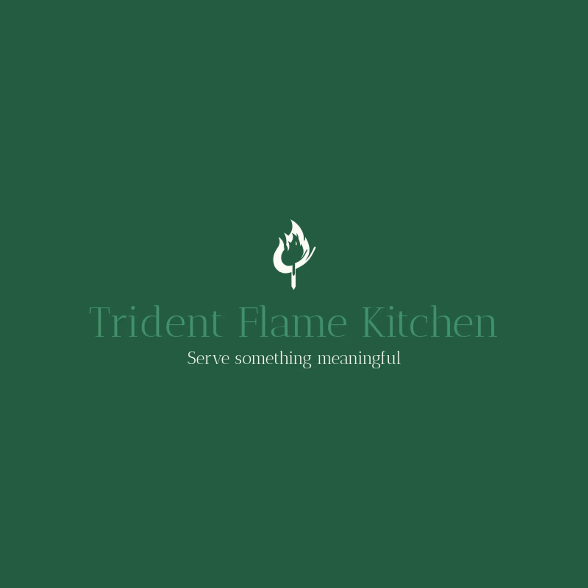 Trident Flame Kitchen logo for trishul