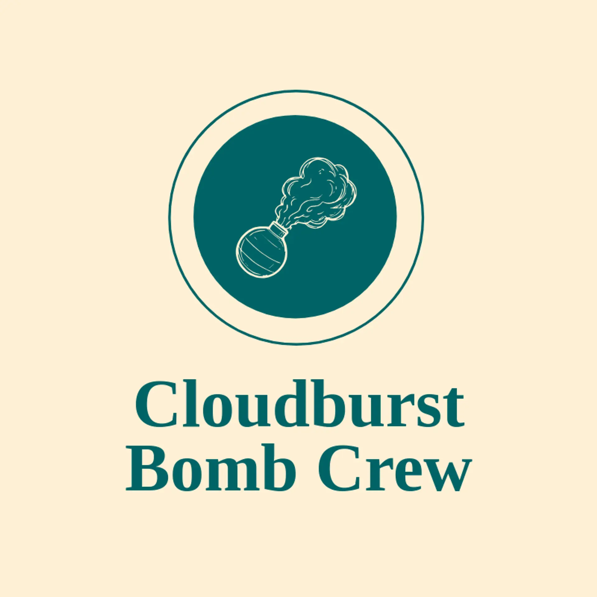 Cloudburst Bomb Crew logo for bomb