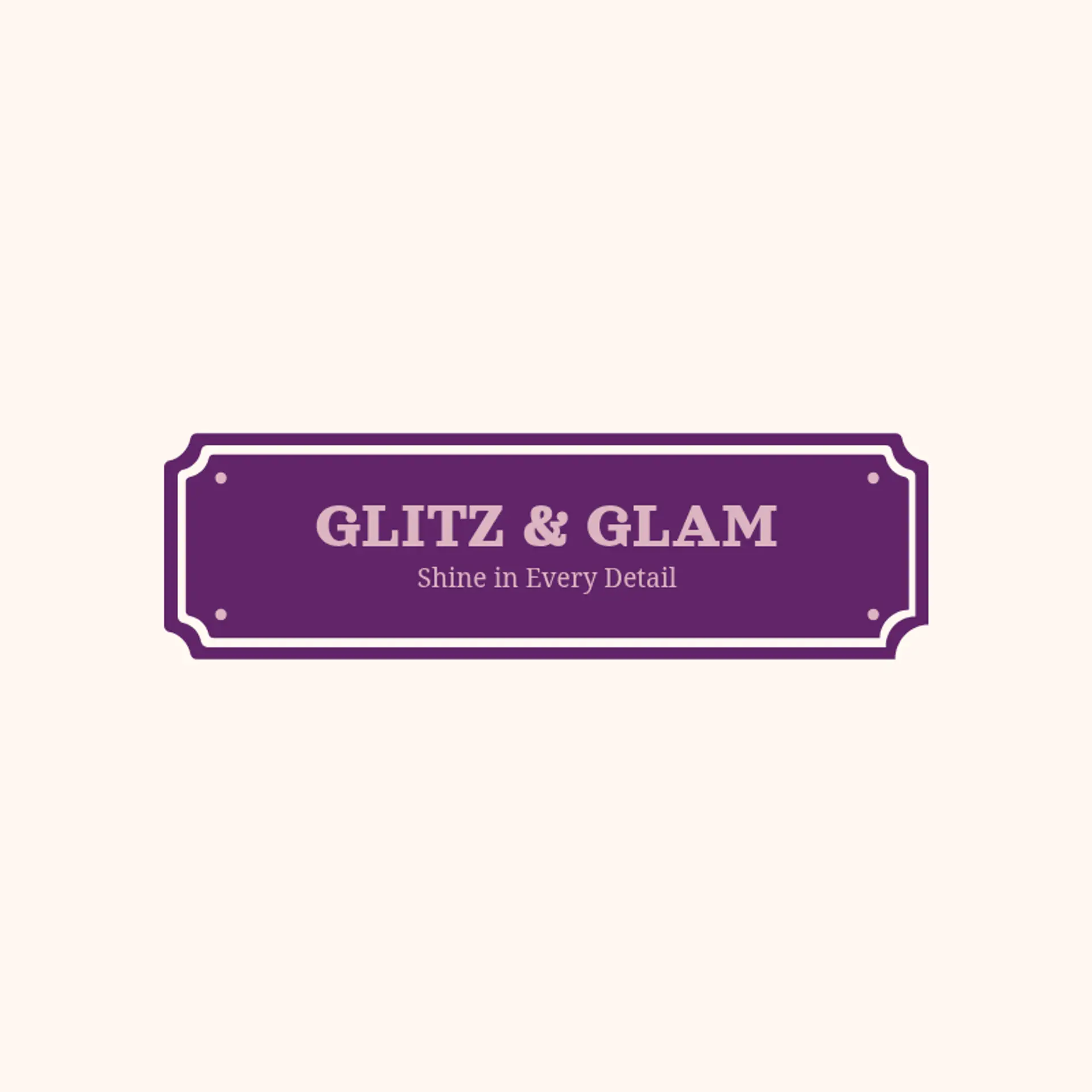 Glitz & Glam logo for fashion accessories