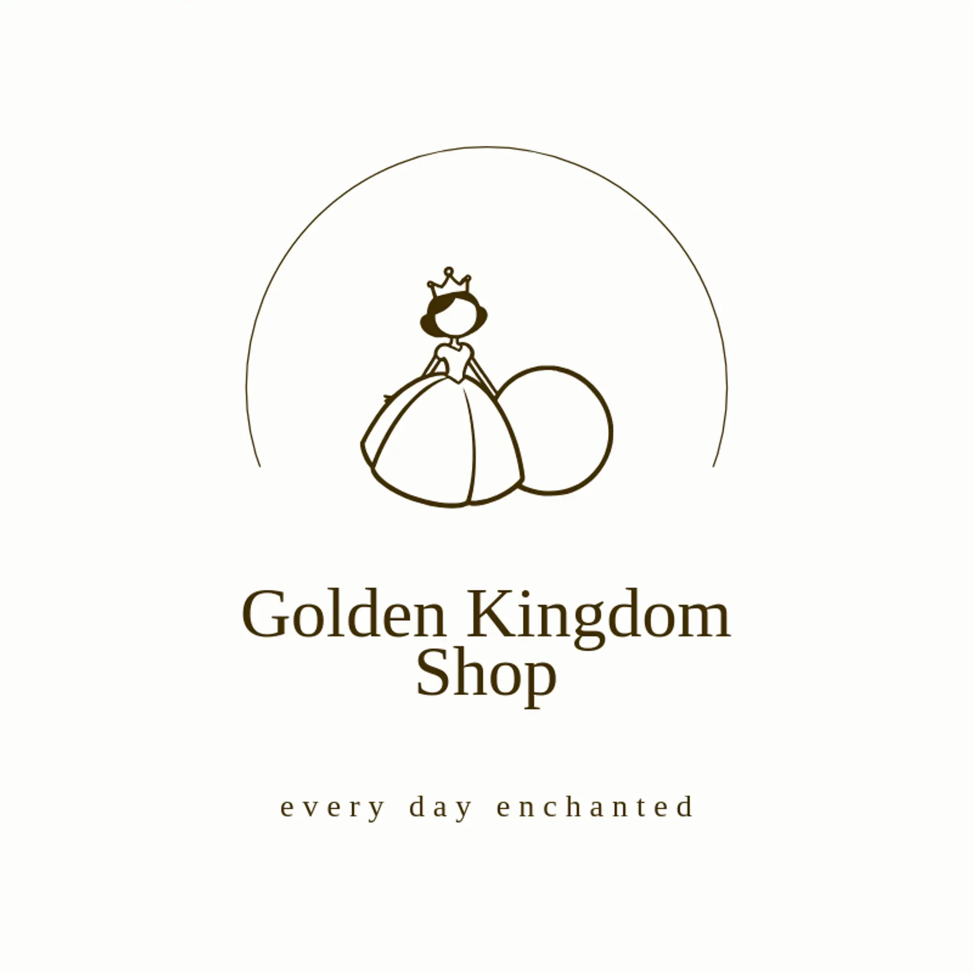Golden Kingdom Shop logo for princess