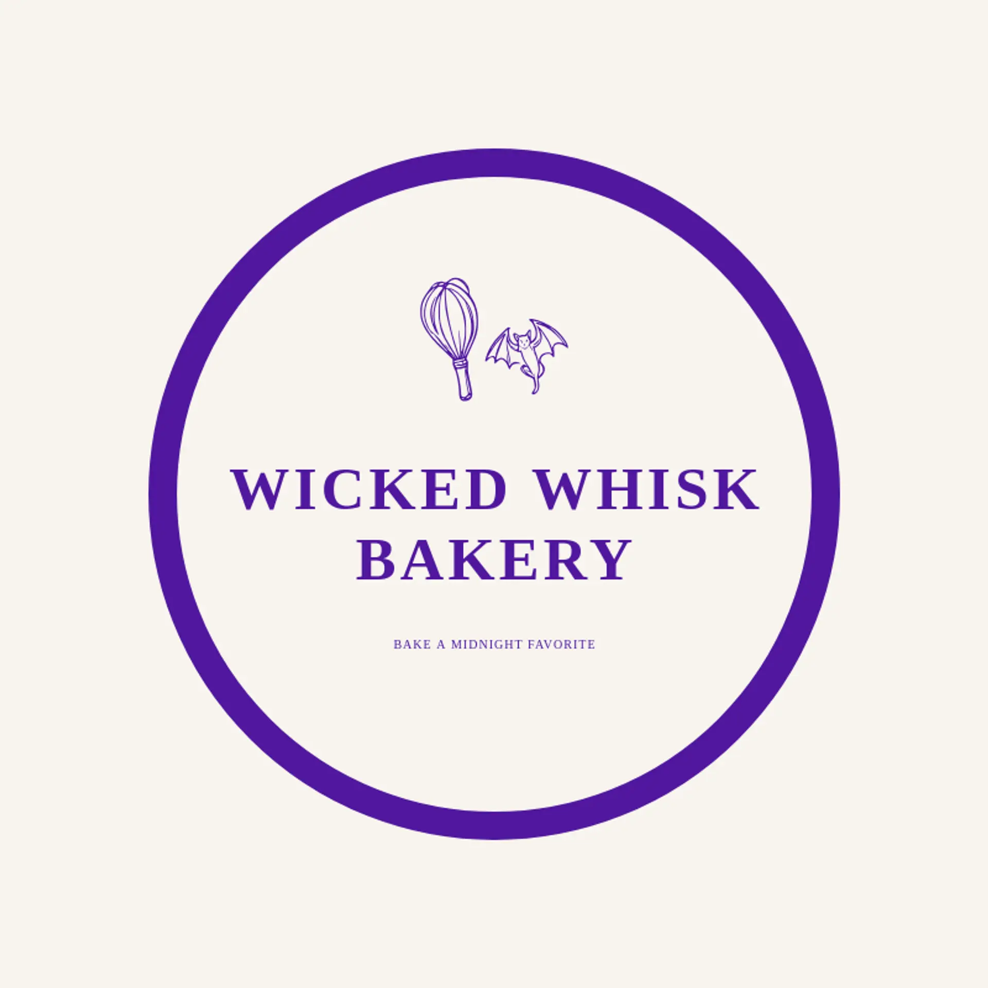 Wicked Whisk Bakery logo for spooky