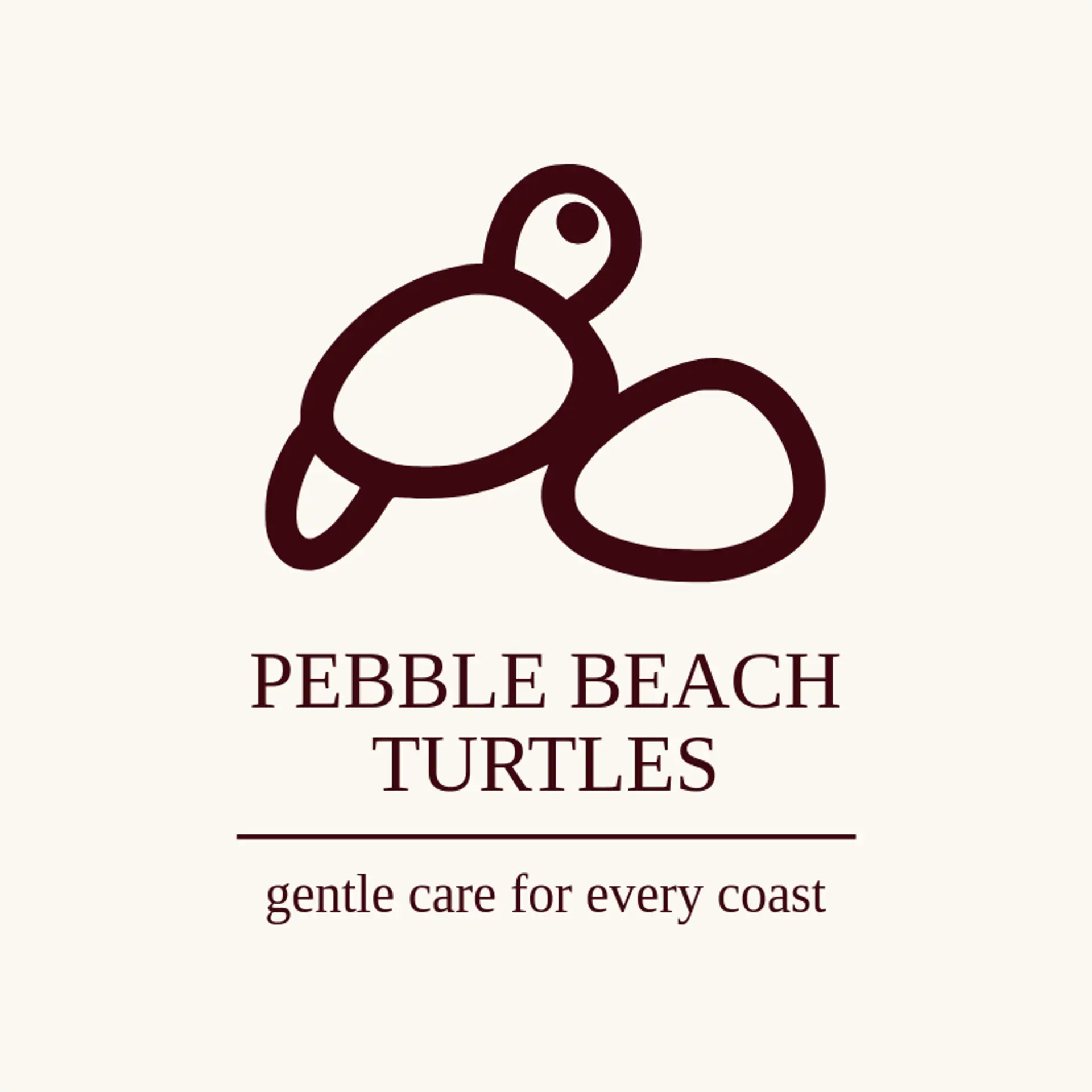 Pebble Beach Turtles logo for sea turtle