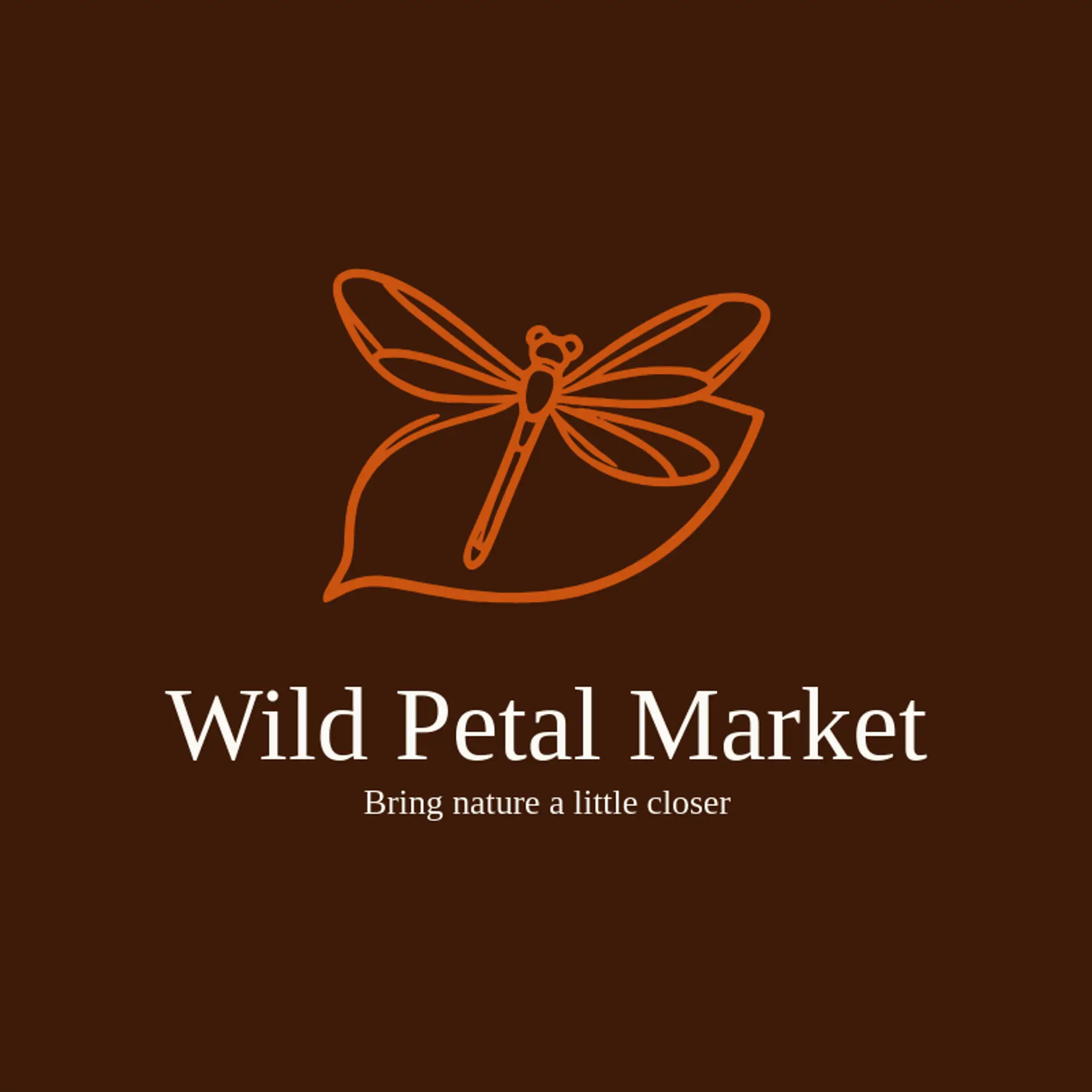 Wild Petal Market logo for dragonfly