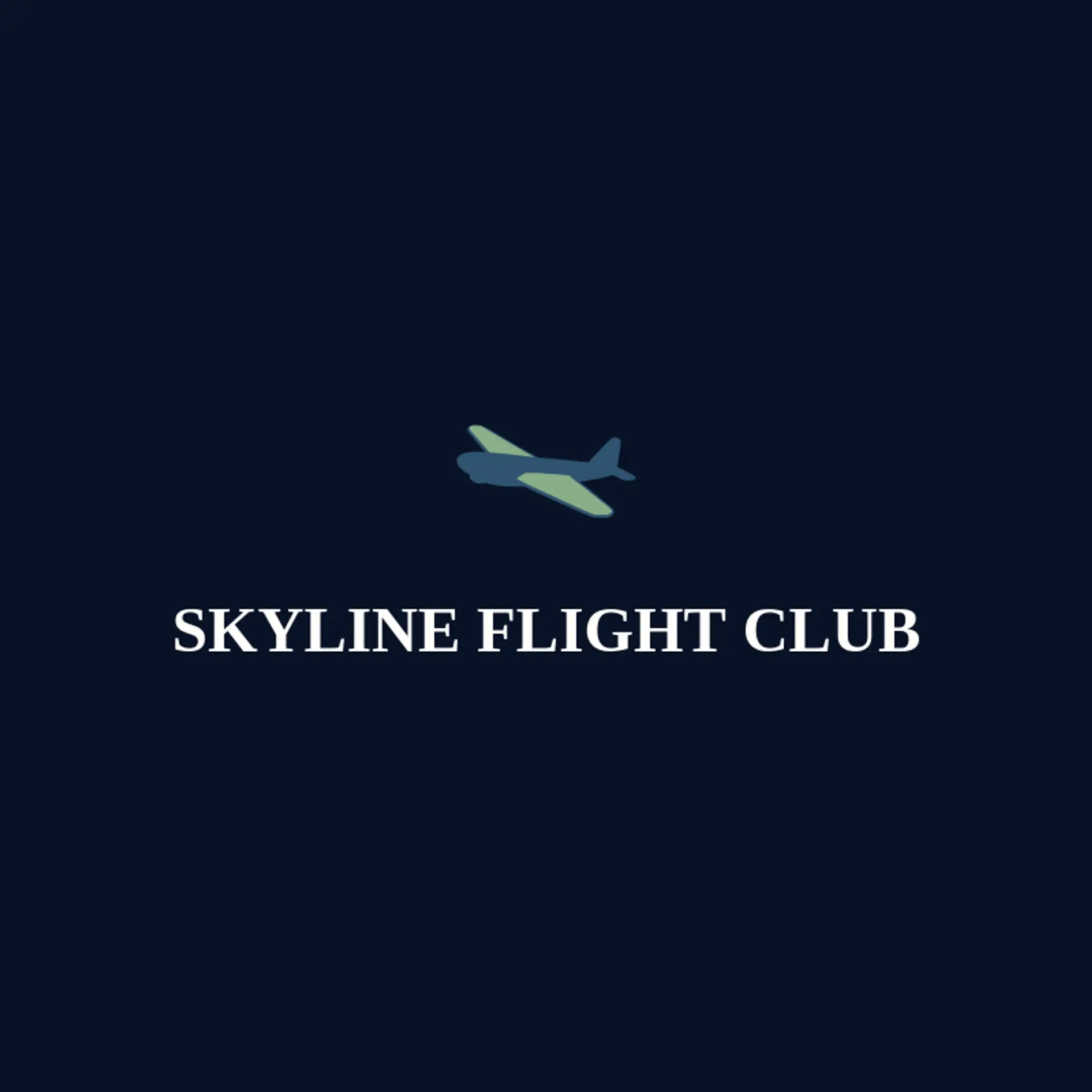 Skyline Flight Club logo for plane