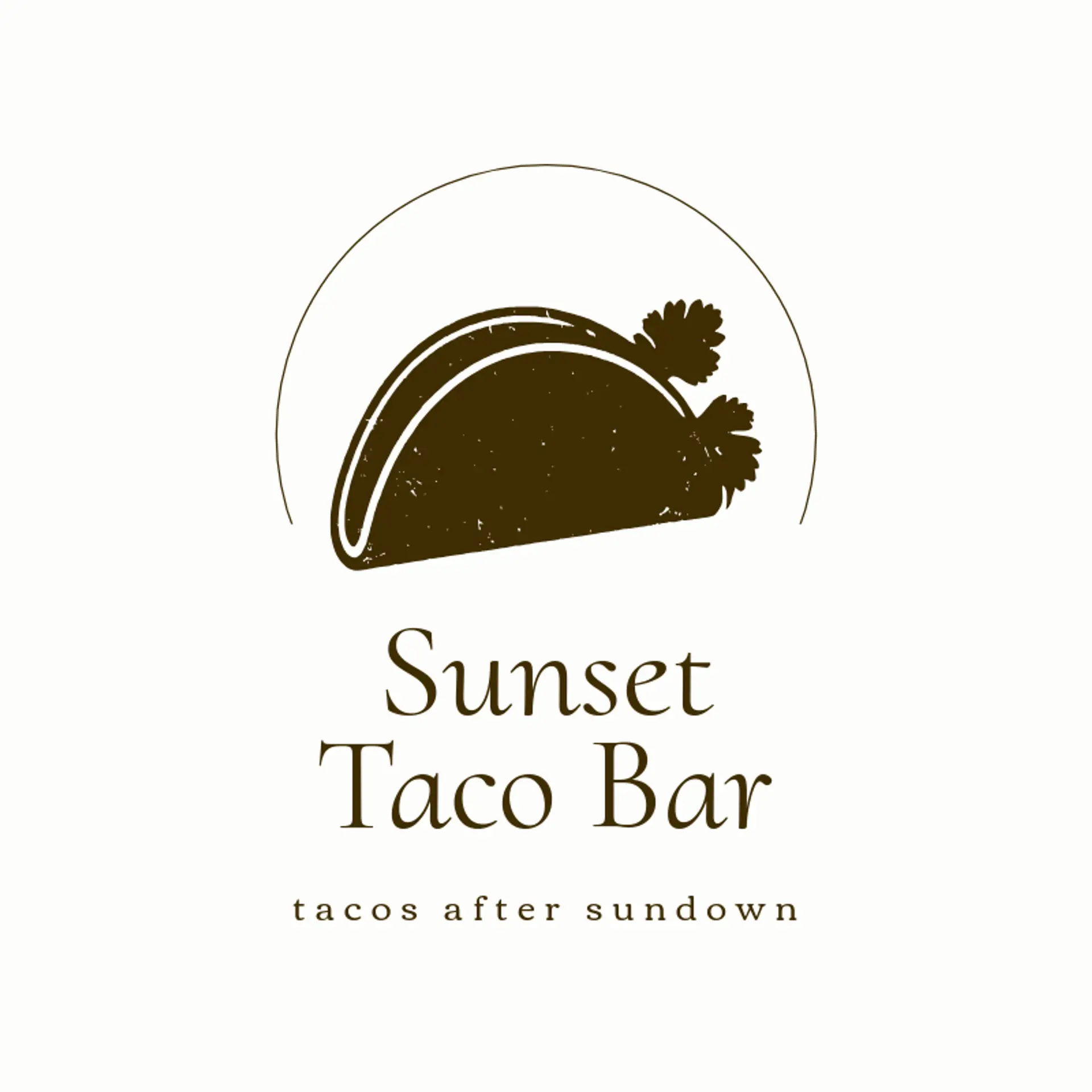 Sunset Taco Bar logo for taco