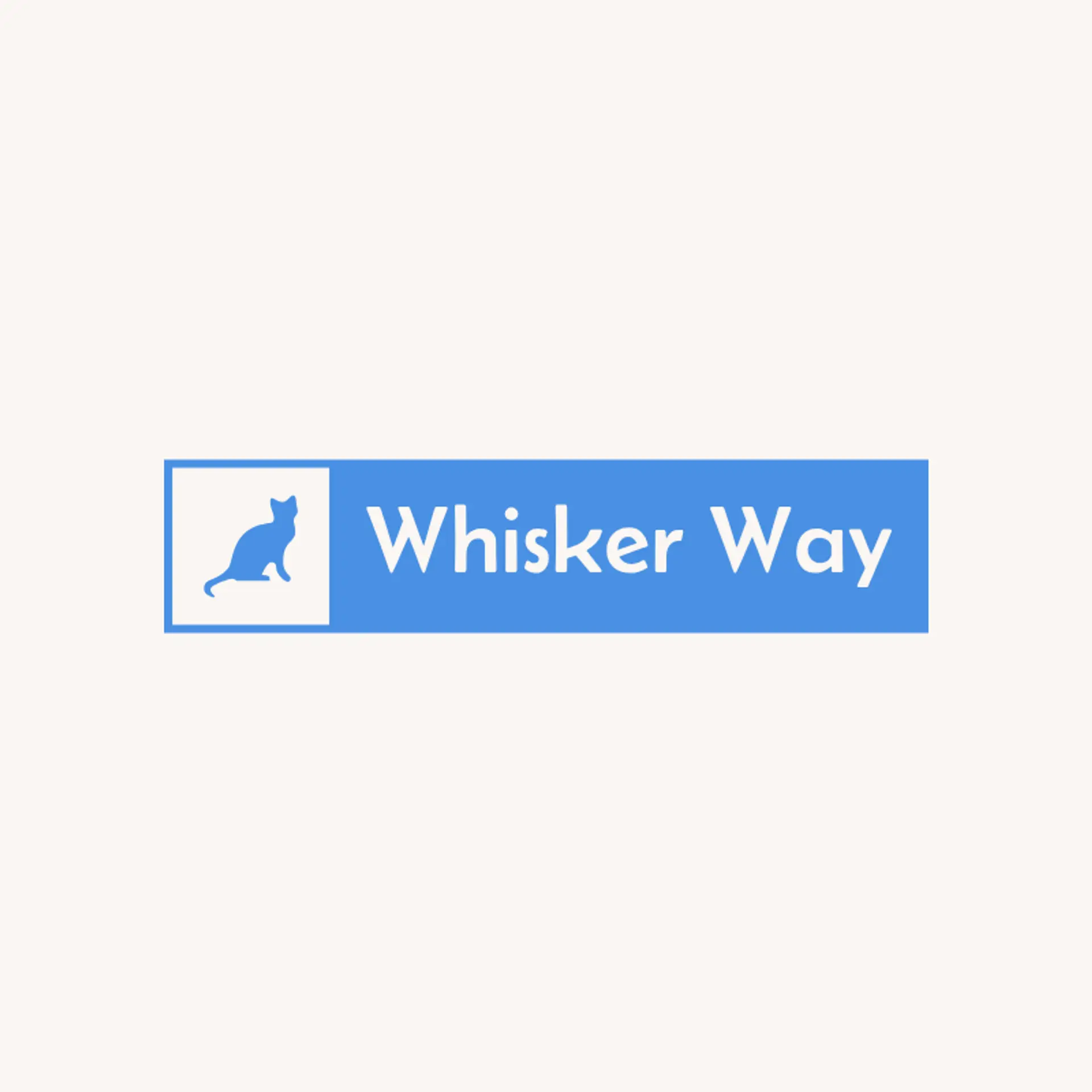 Whisker Way logo for cat pet care