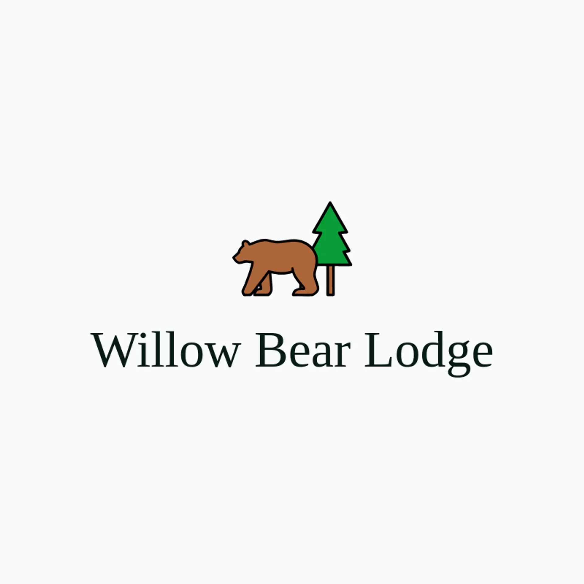 Willow Bear Lodge logo for native american