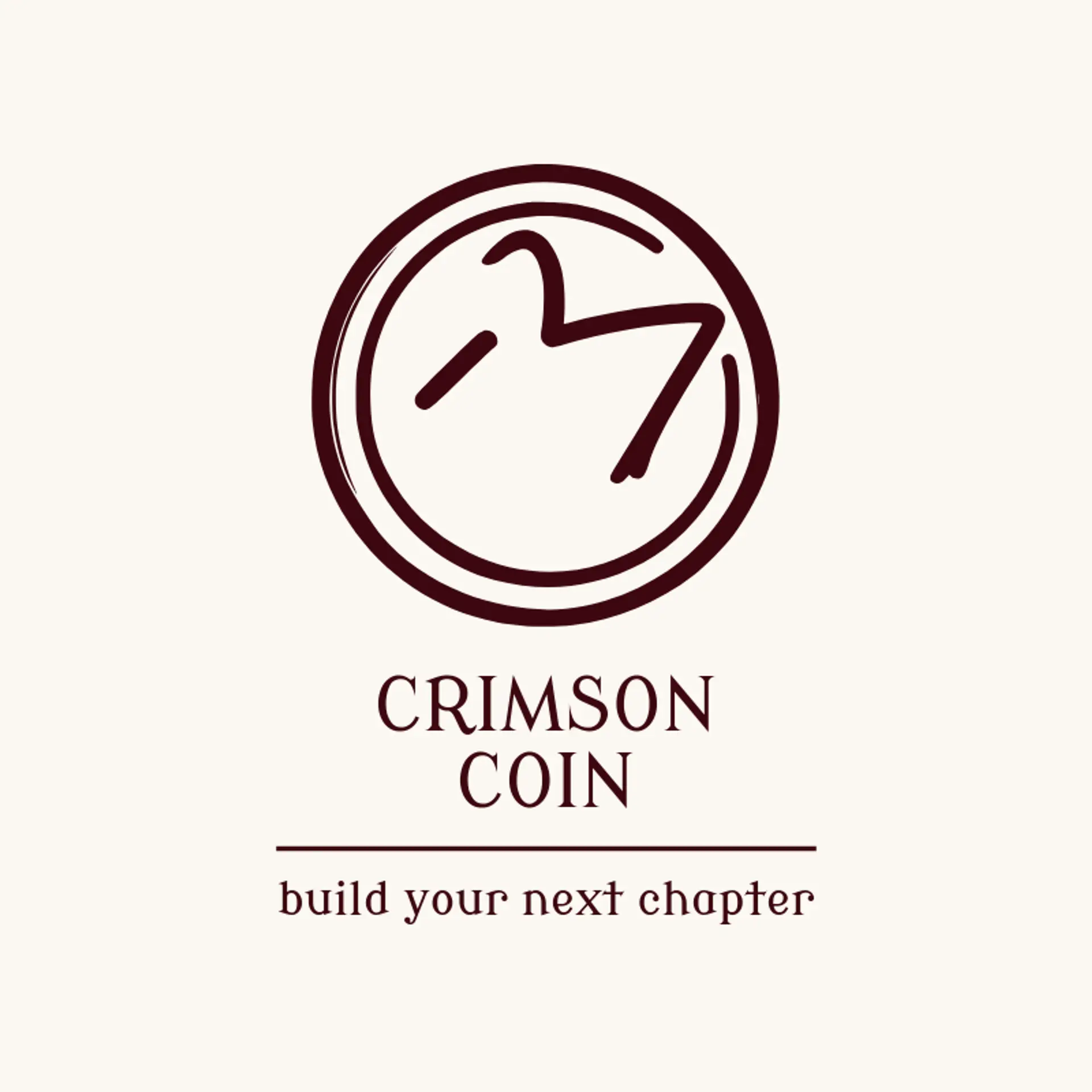 Crimson Coin logo for money