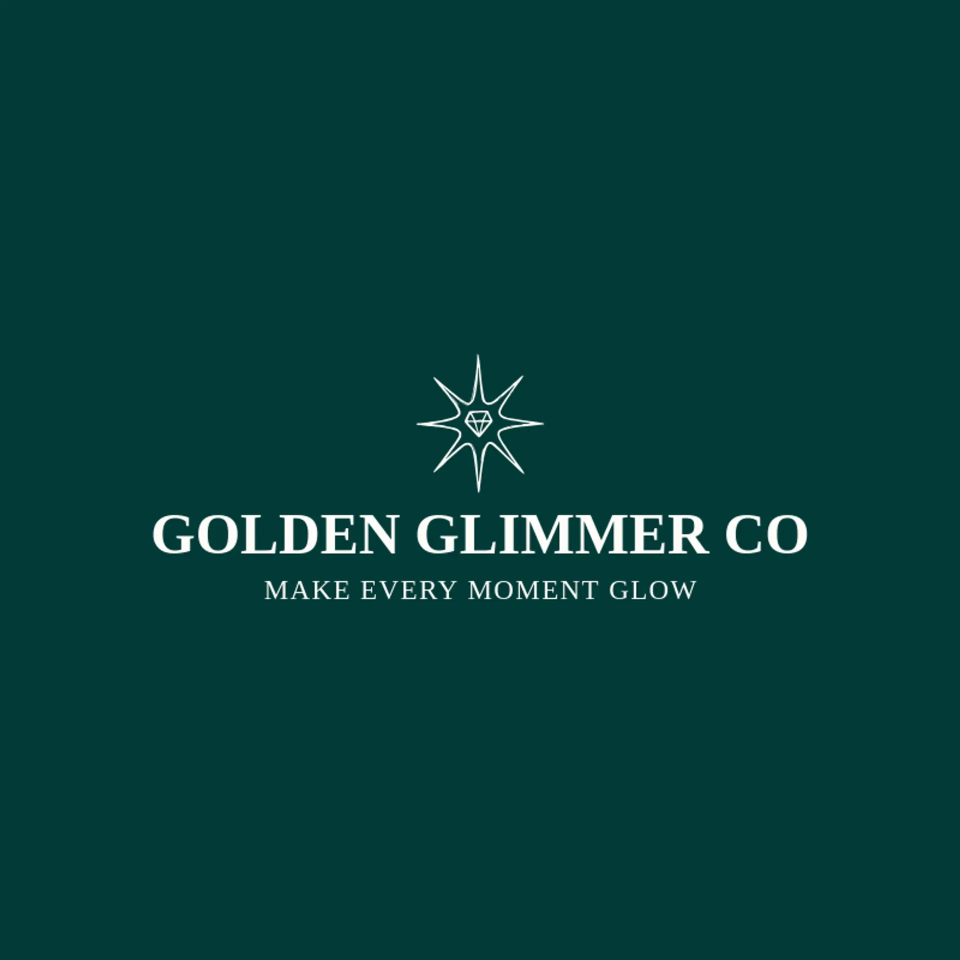 Golden Glimmer Co logo for sparkle