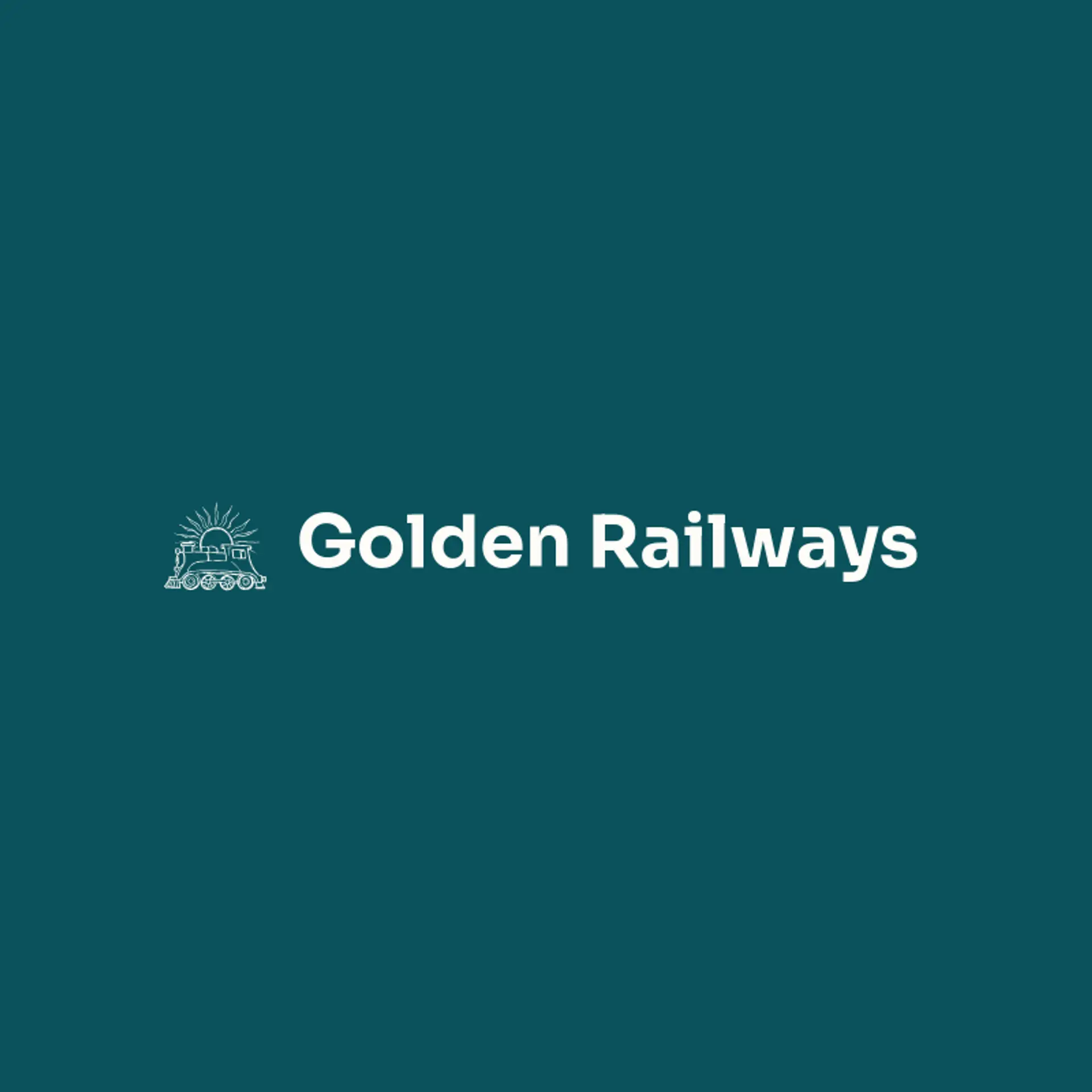 Golden Railways logo for transport