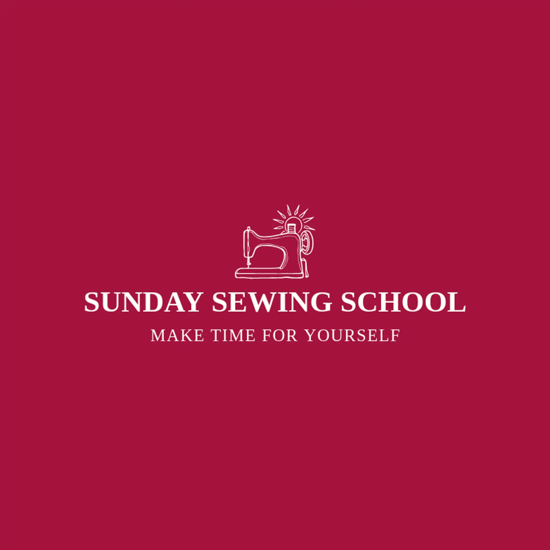 Sunday Sewing School logo for sewing