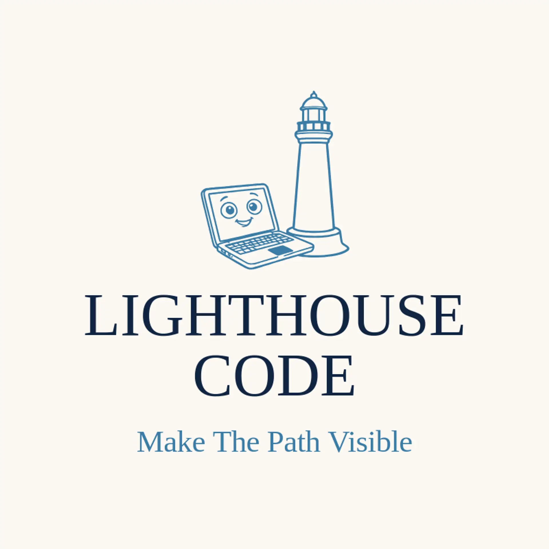 Lighthouse Code logo for laptop