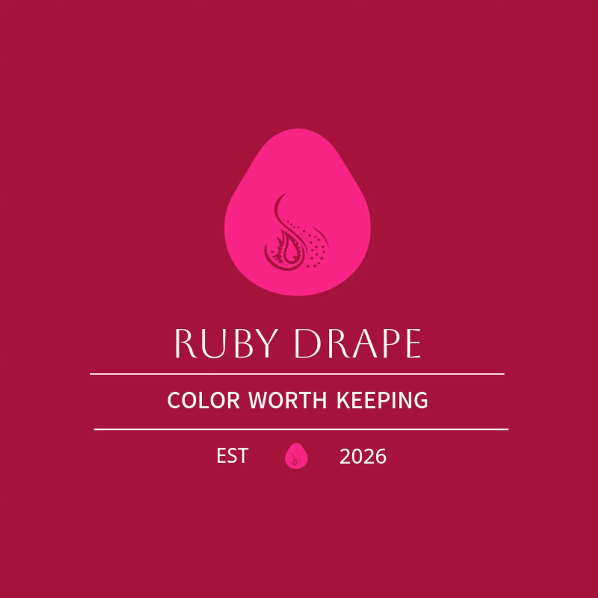 Ruby Drape logo for saree