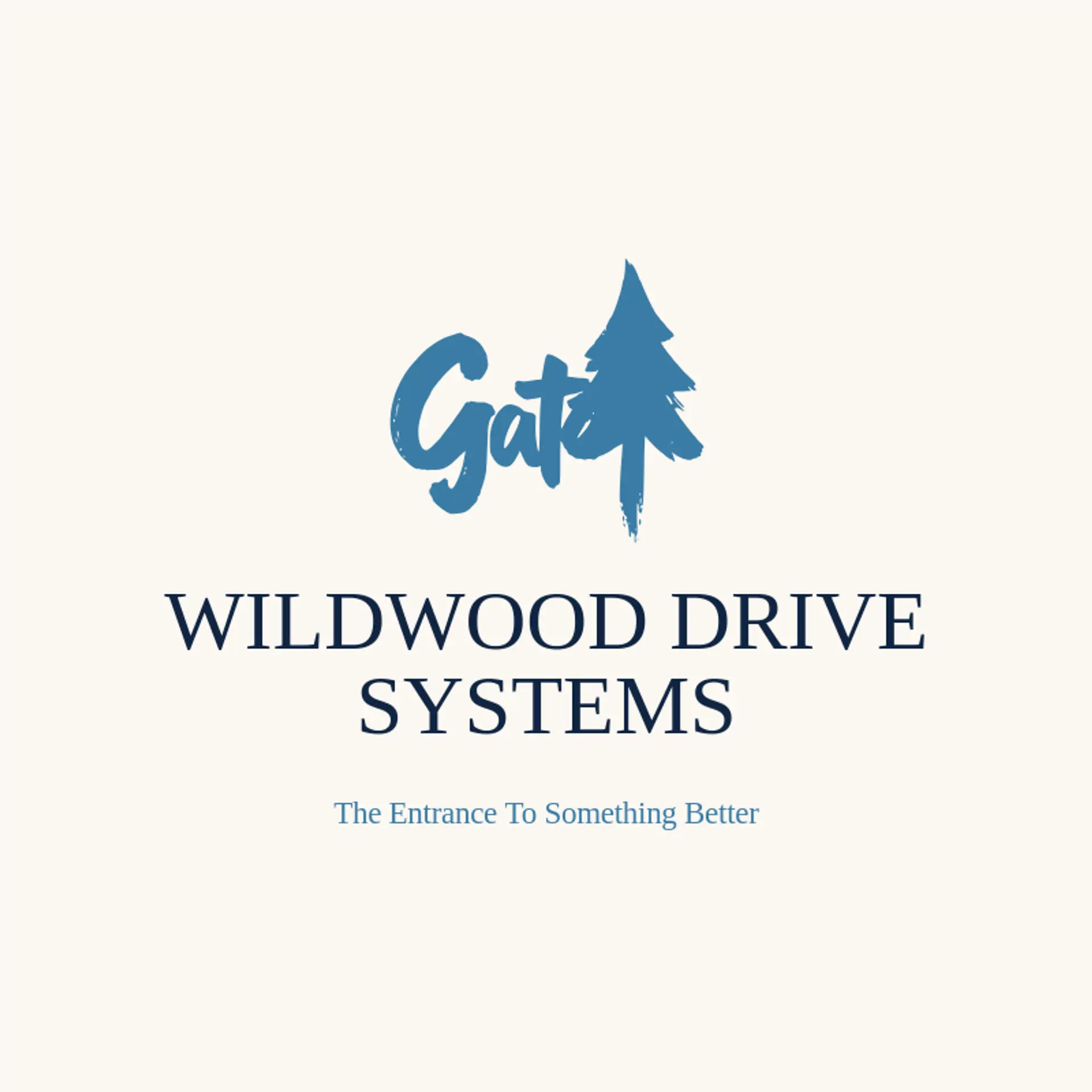 Wildwood Drive Systems logo for gate