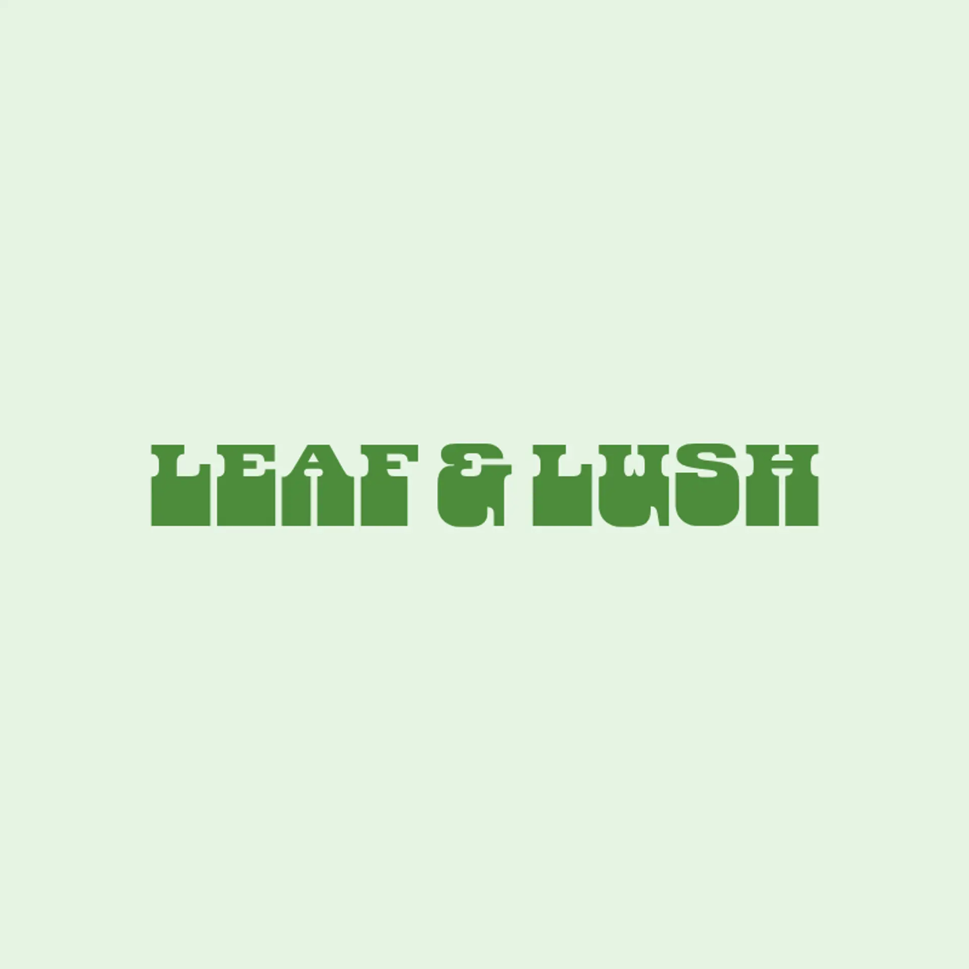 Leaf & Lush logo for cool landscaping