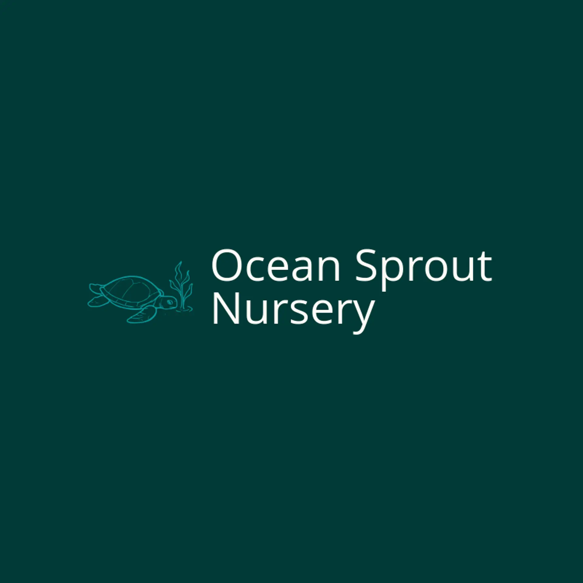 Ocean Sprout Nursery logo for sea turtle