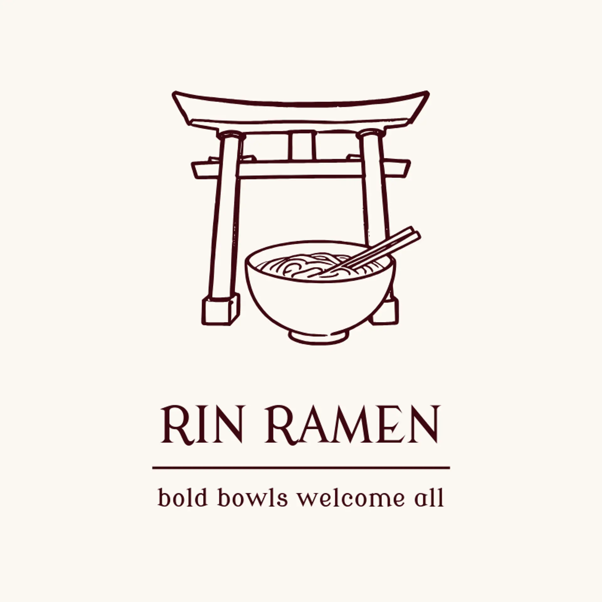 Rin Ramen logo for japanese
