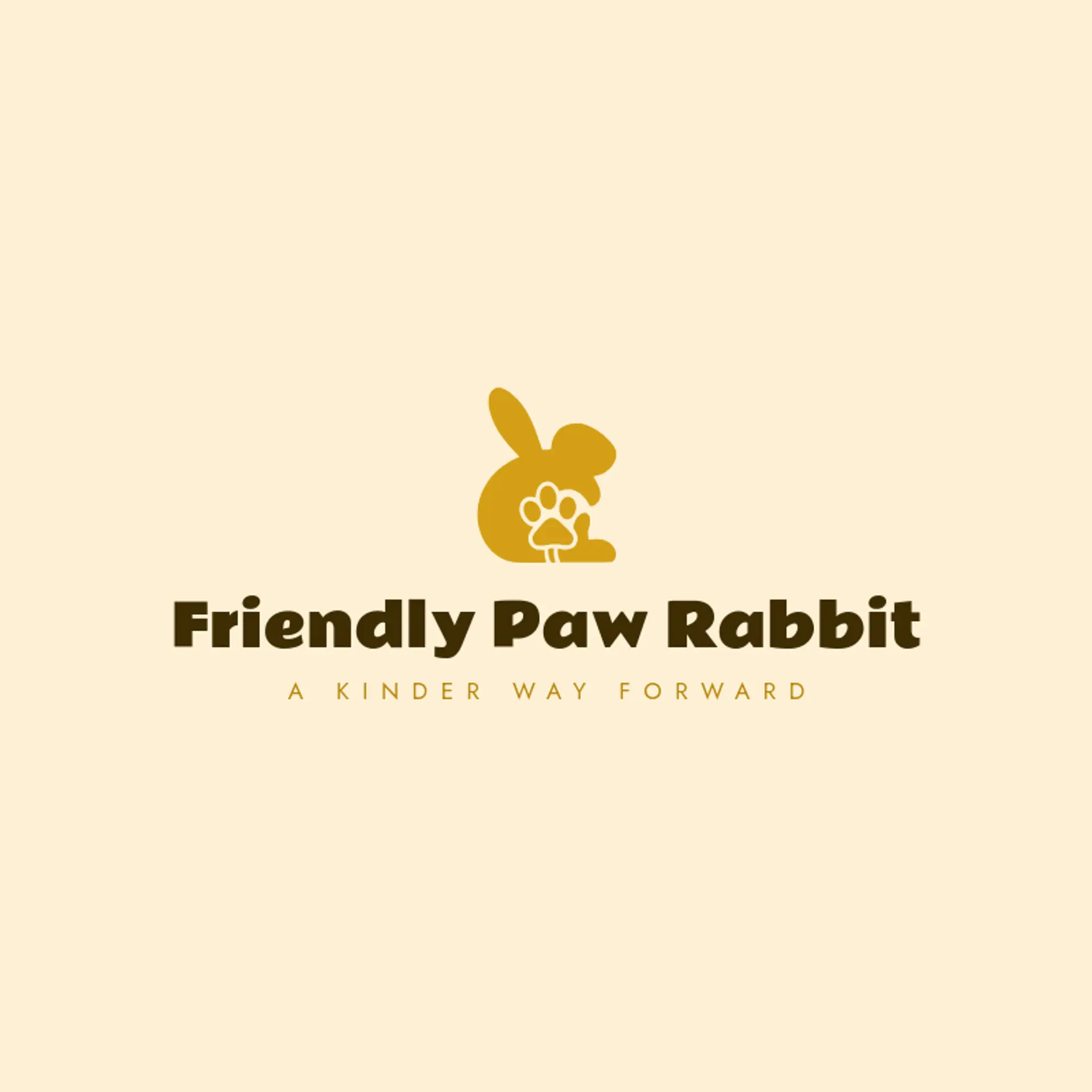 Friendly Paw Rabbit logo for rabbit