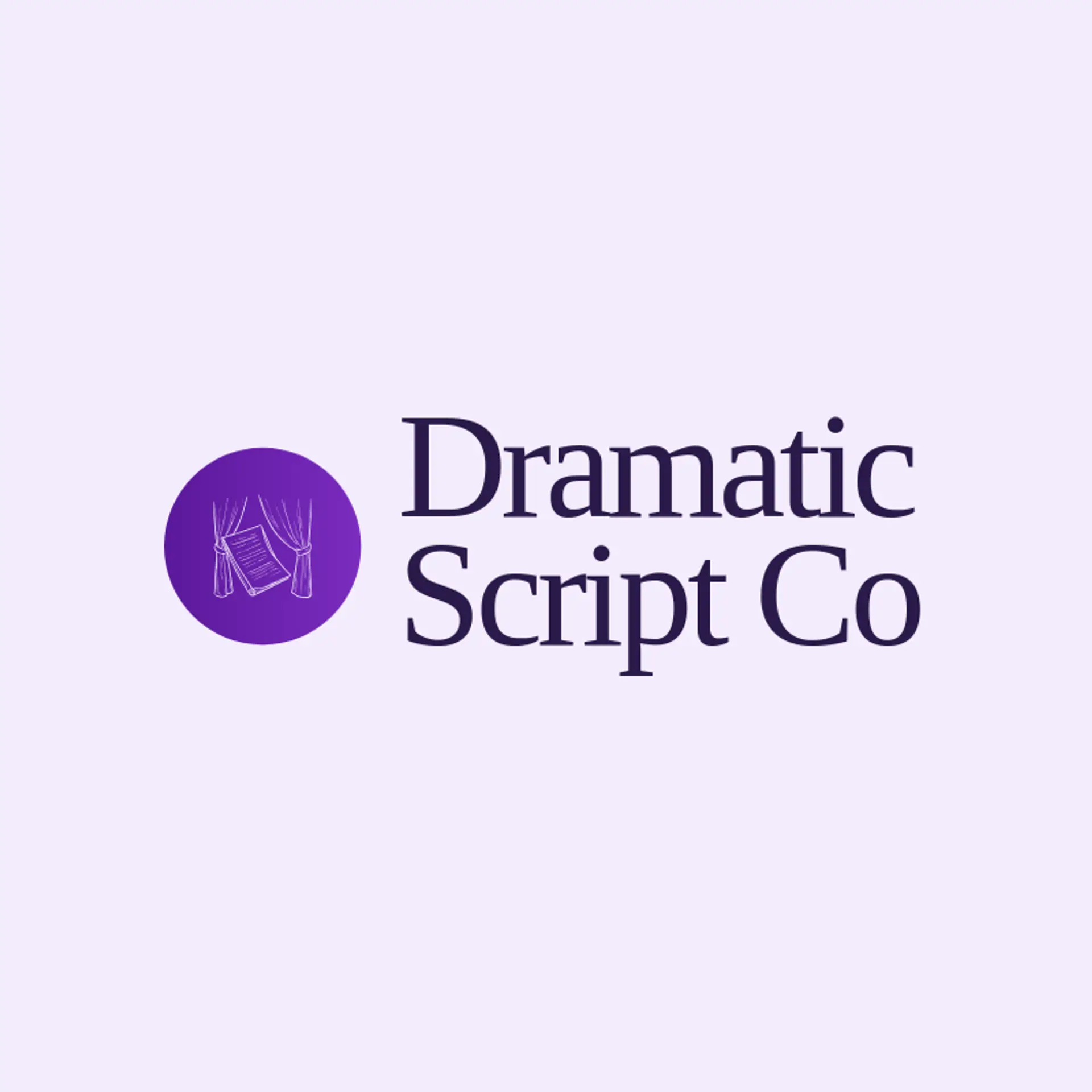 Dramatic Script Co logo for theatre