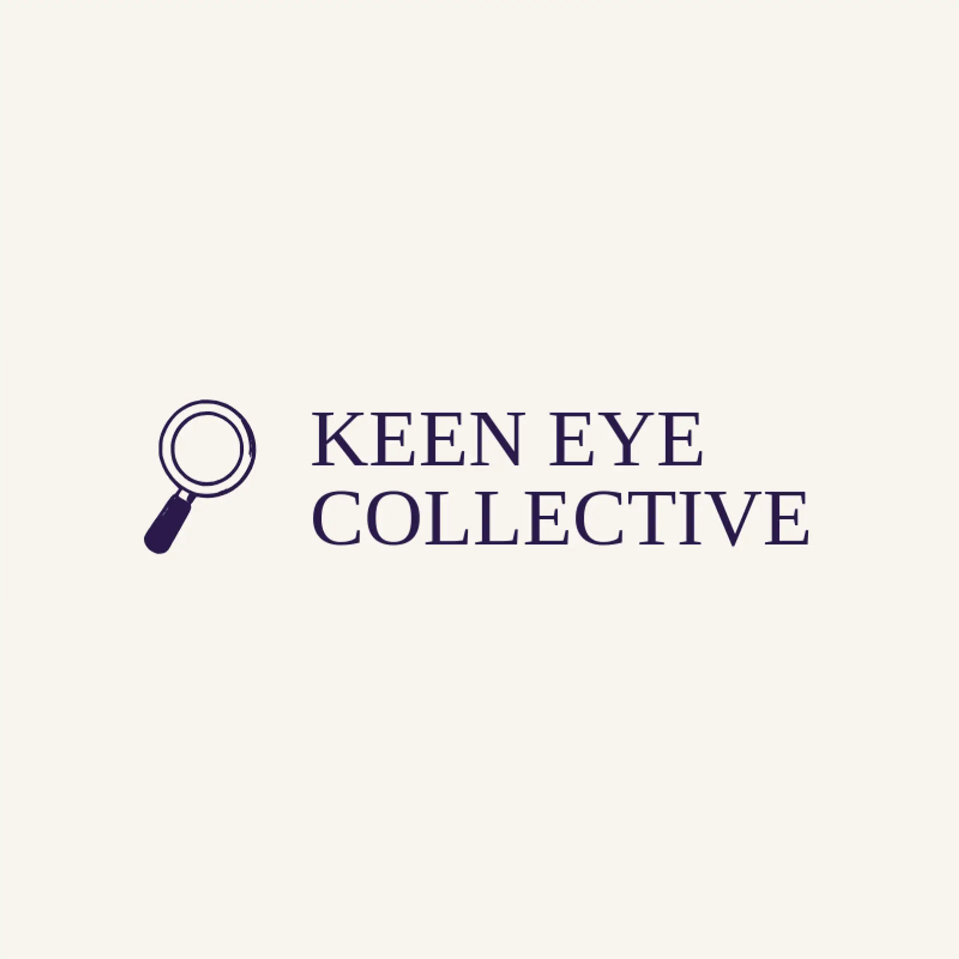 Keen Eye Collective logo for magnifying glass