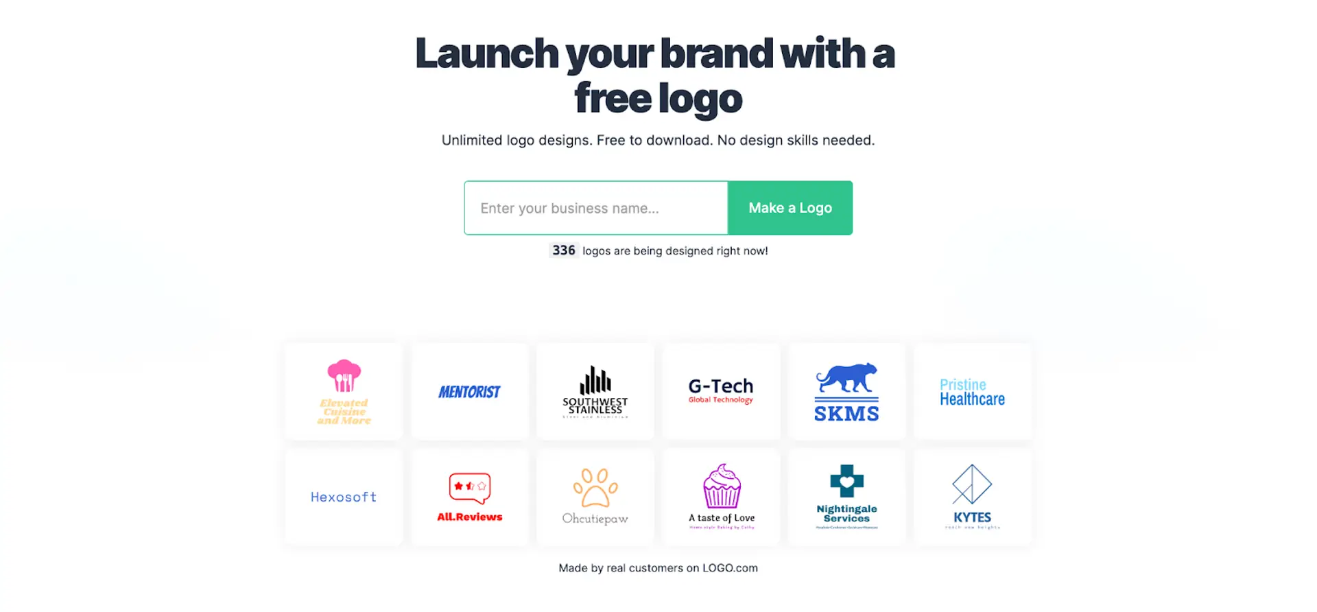 Create a gorgeous, free logo in minutes!