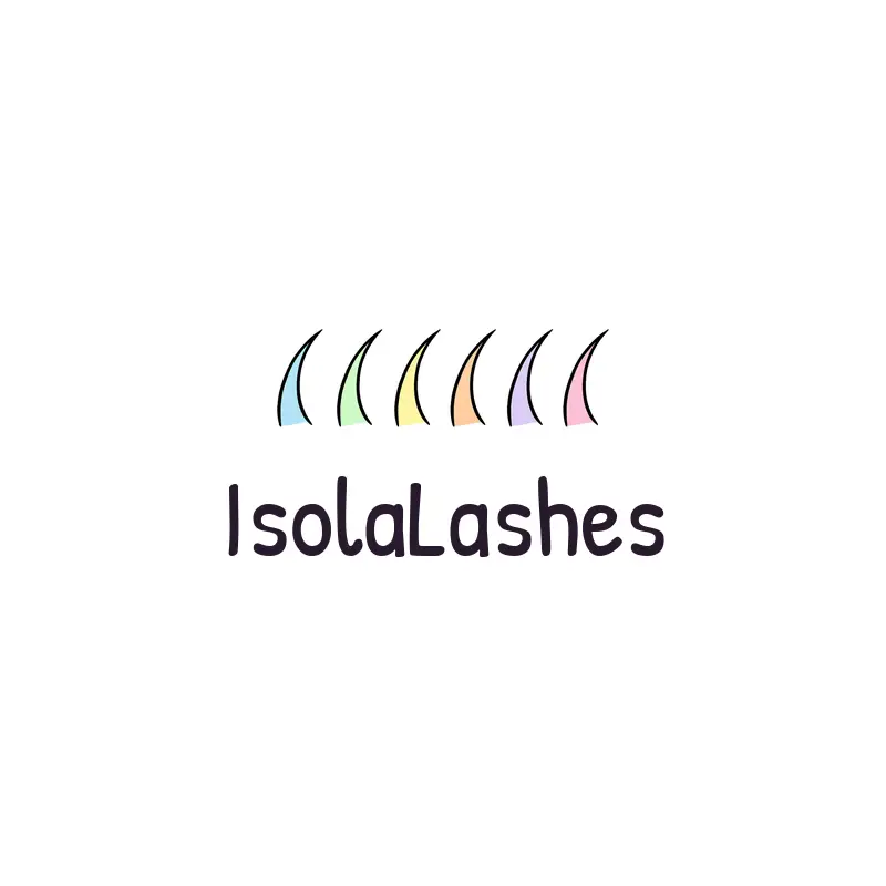 Individual lash extensions for beauty lash logo in a playful style
