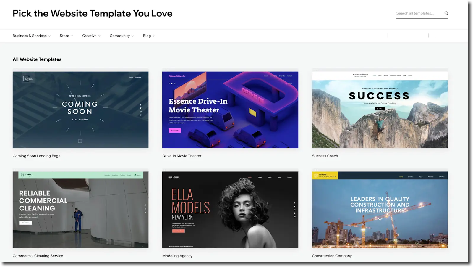 Wix templates