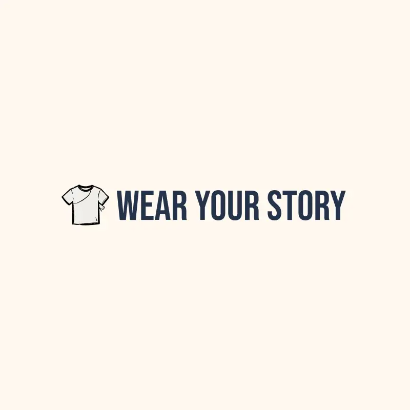 The streetwear name Wear Your Story as a branded logo with a single color icon