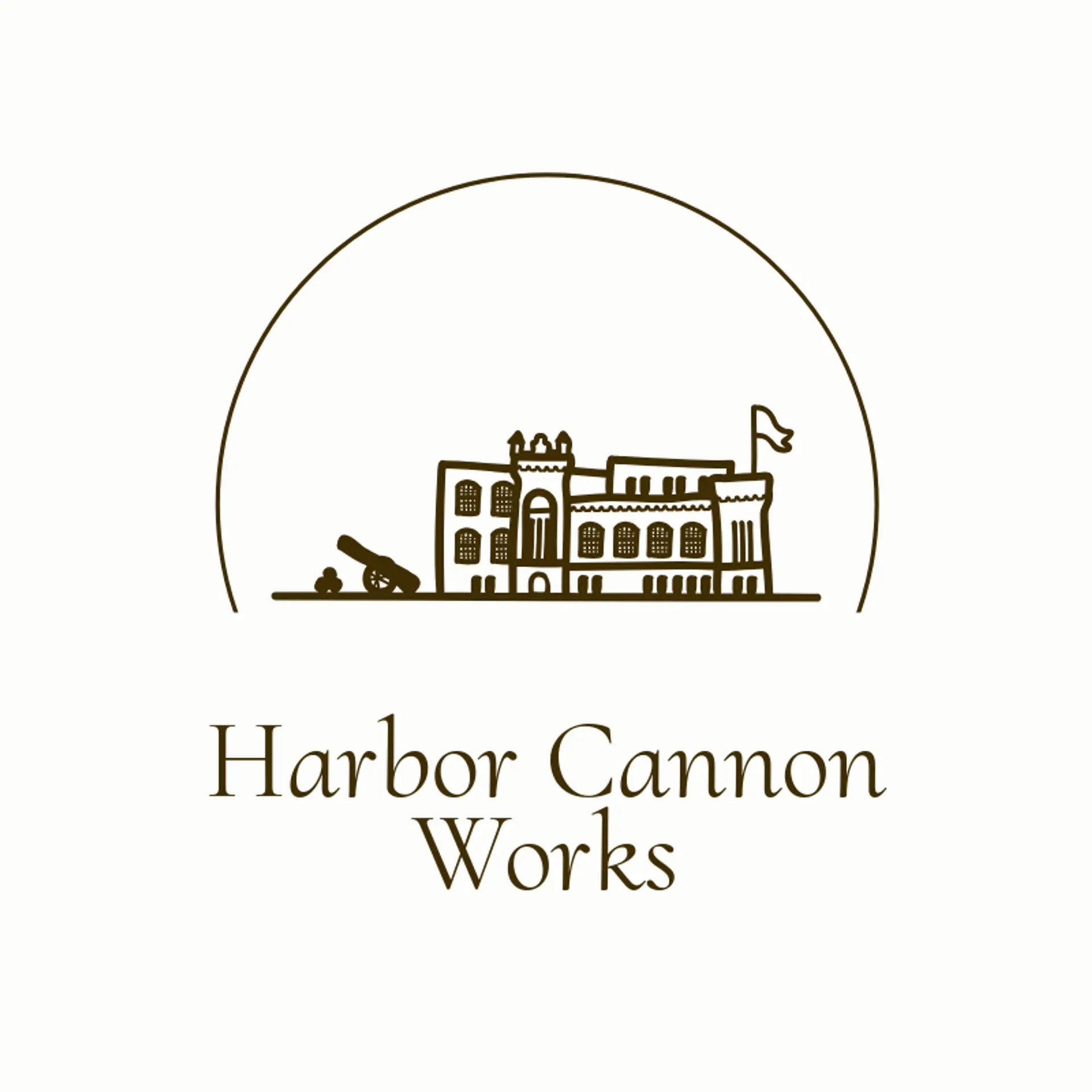 Harbor Cannon Works logo for cannon