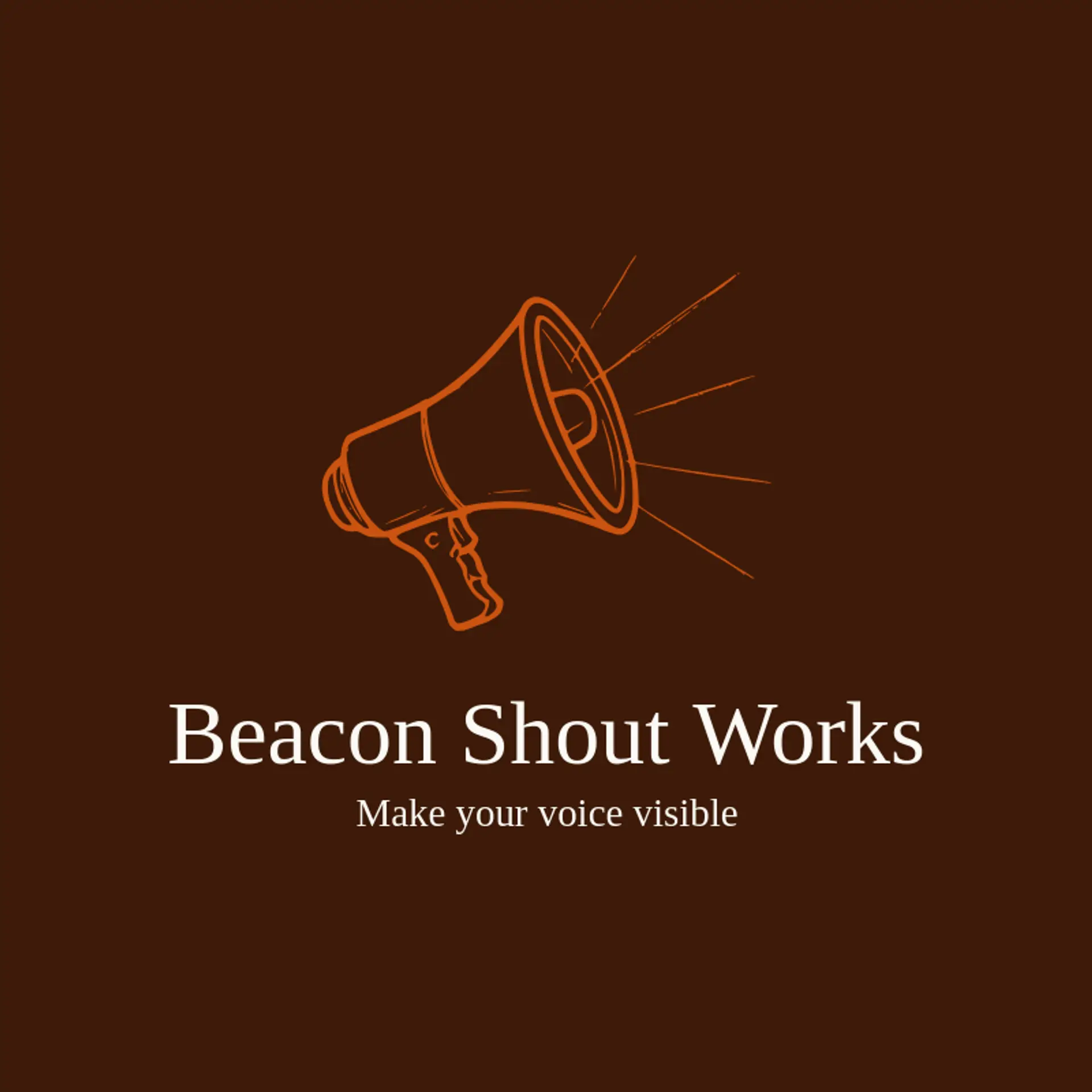 Beacon Shout Works logo for megaphone