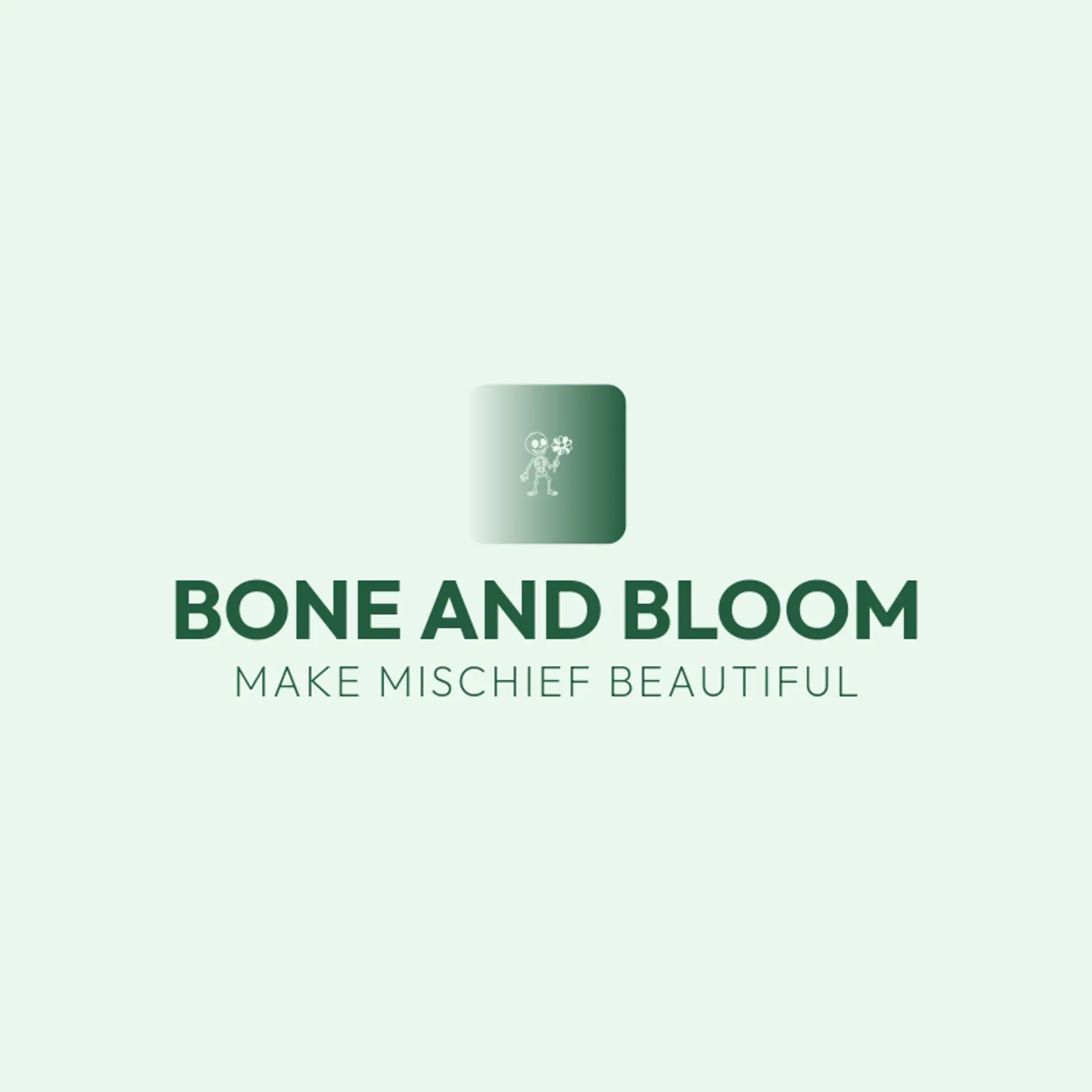 Bone And Bloom logo for halloween