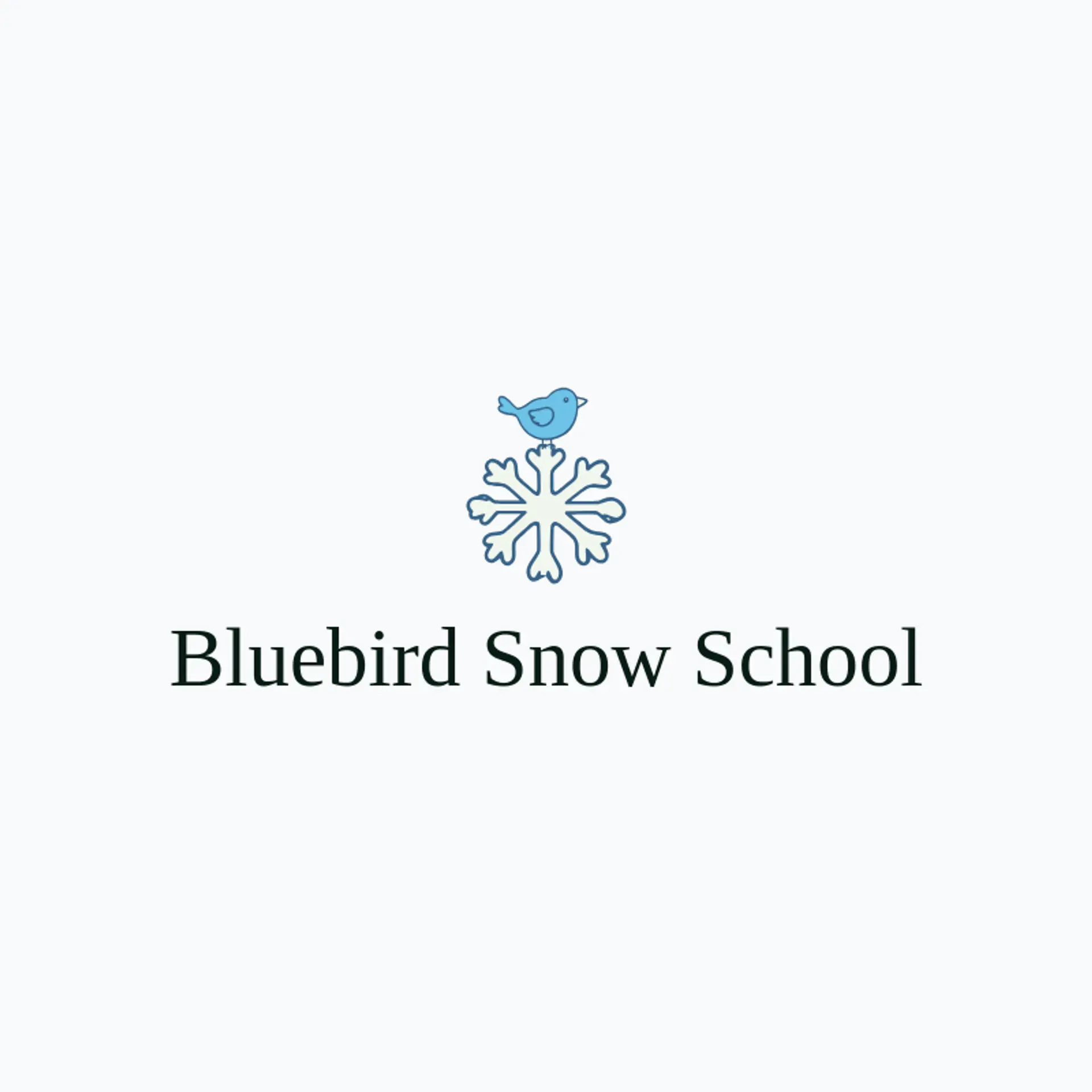 Bluebird Snow School logo for snow